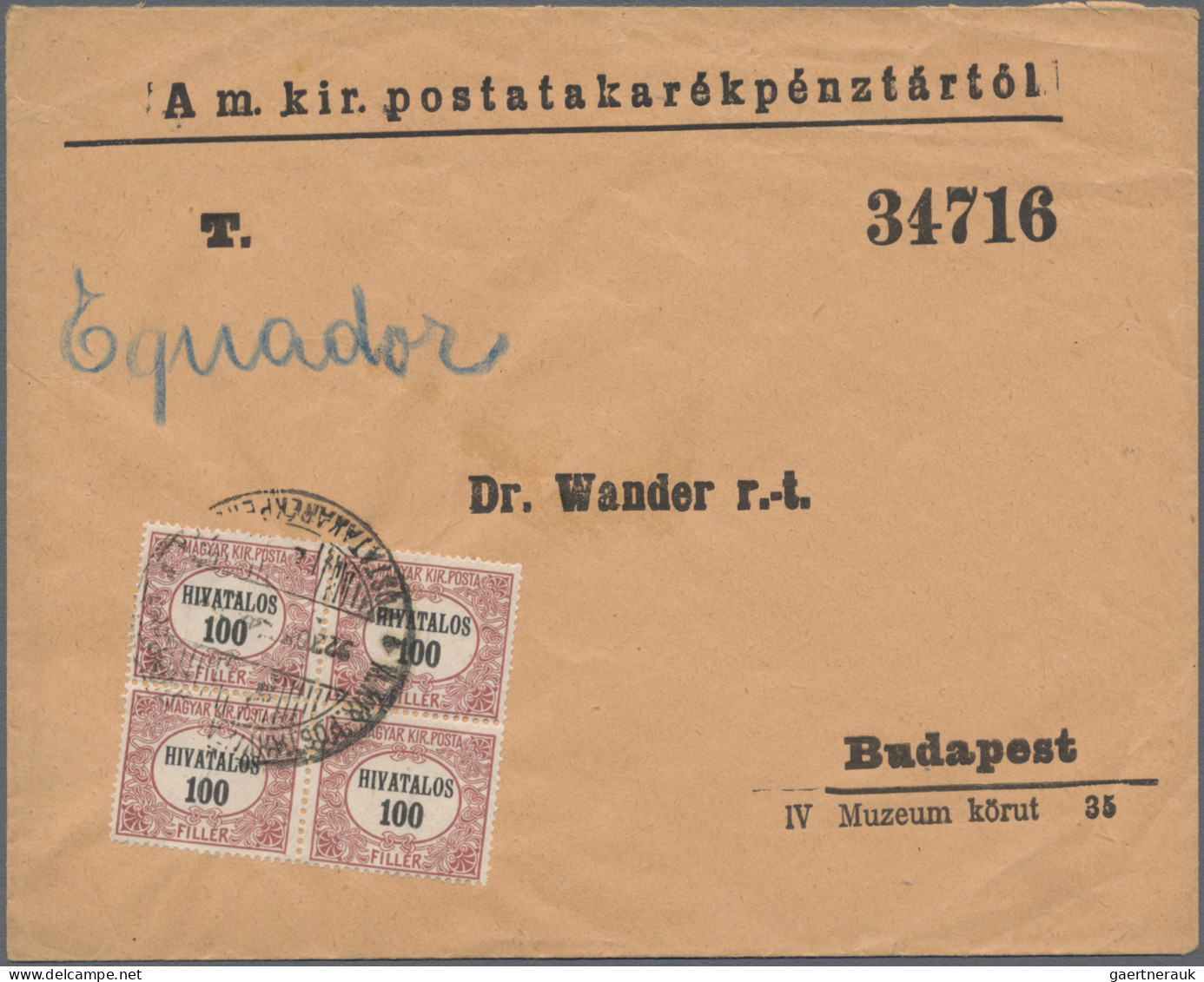 Hungary - Postage Dues: 1918/1941, Lot Of 22 Covers/cards Bearing Postages Dues. - Portomarken