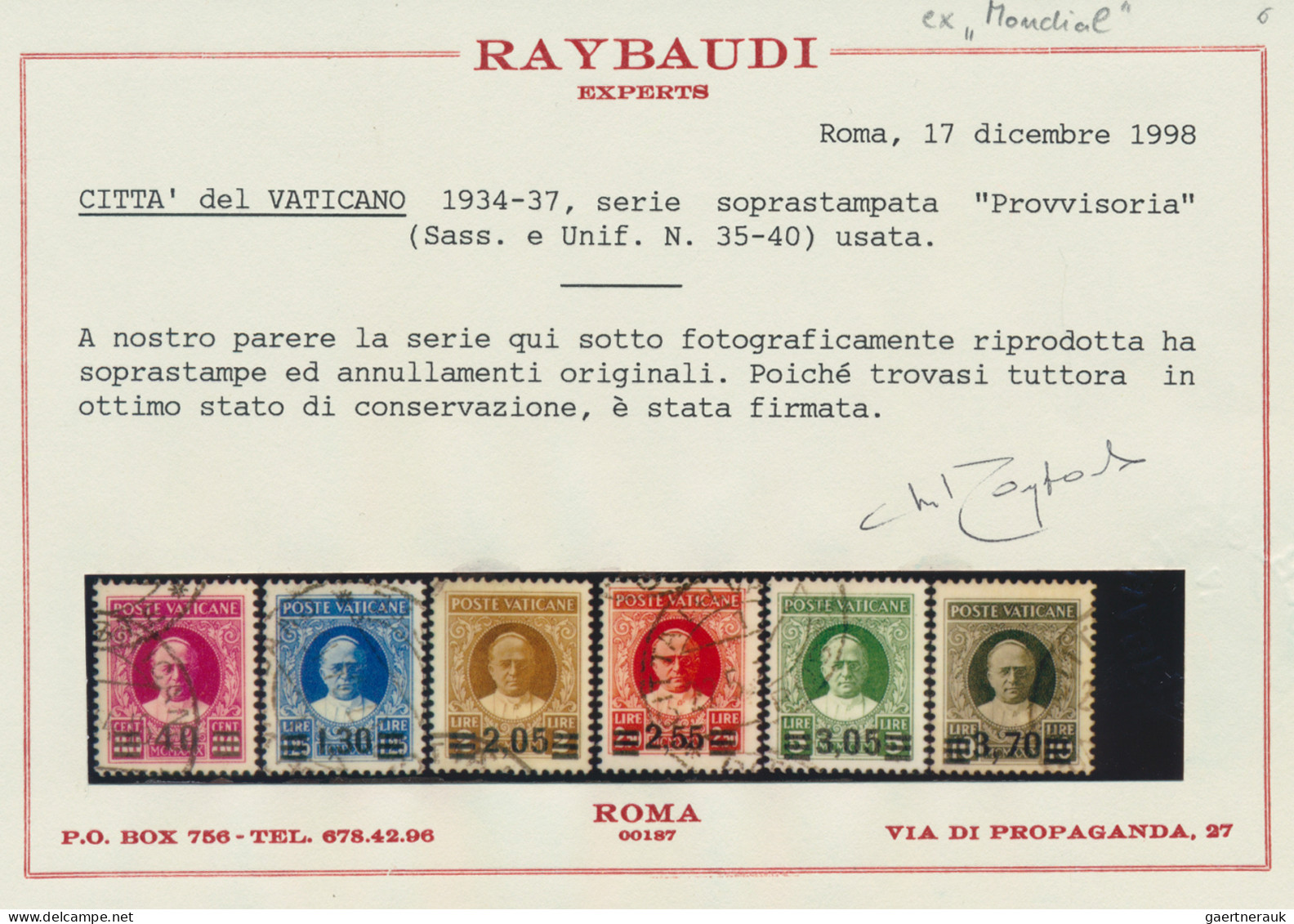 Vatican City: 1851-1950's: Ten Special Lots From Vatican And Italy, With Vatican - Collections