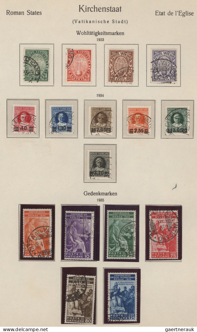 Vatican City: 1929-1993 Used Collection With All The Good Issues Including 1934 - Verzamelingen