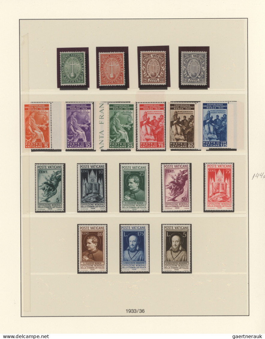 Vatican City: 1929-2000 Mint Collection On Printed Pages In Three Lindner-Dual-A - Verzamelingen