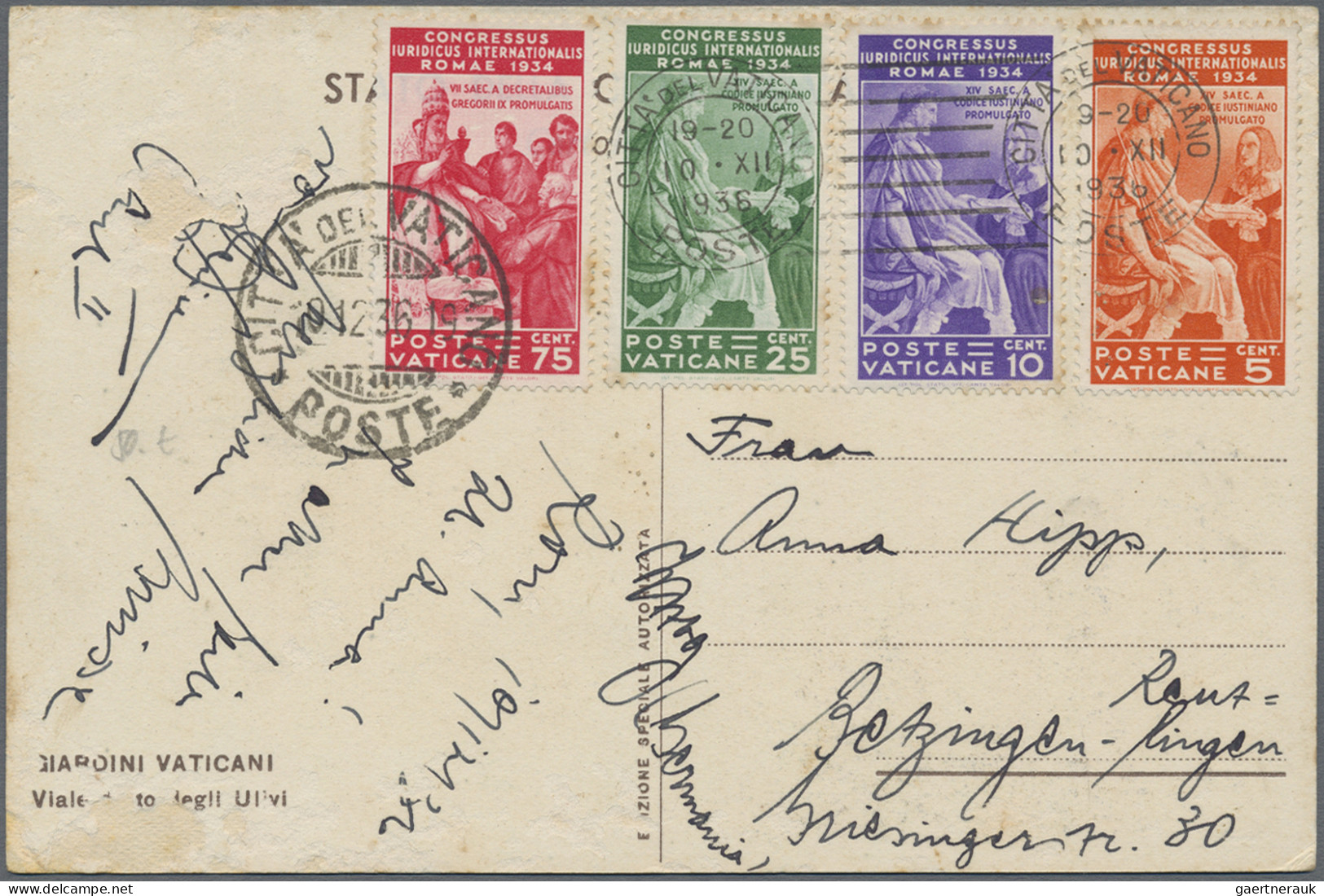 Vatican City: 1931/1985, Assortment Of Eleven Covers/cards (incl. One 1975 San M - Sammlungen