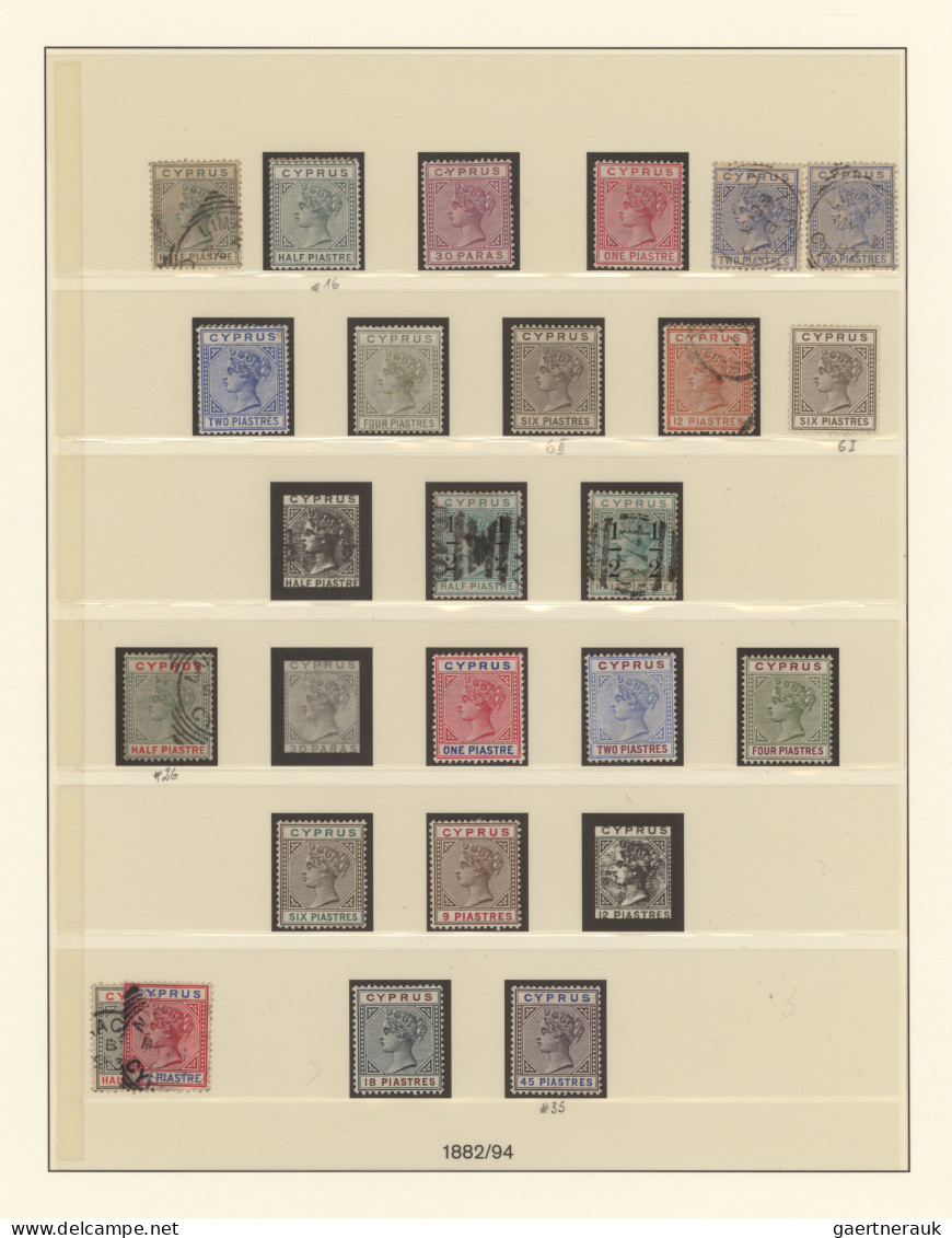 Cyprus: 1880-1971 Mint And/or Used Collection In A Lindner Bi-collect Album, Fro - Sonstige