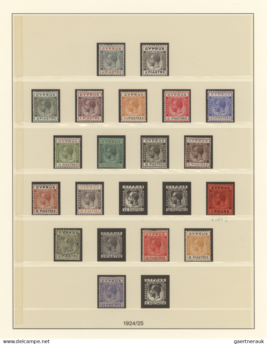 Cyprus: 1880-1971 Mint And/or Used Collection In A Lindner Bi-collect Album, Fro - Sonstige