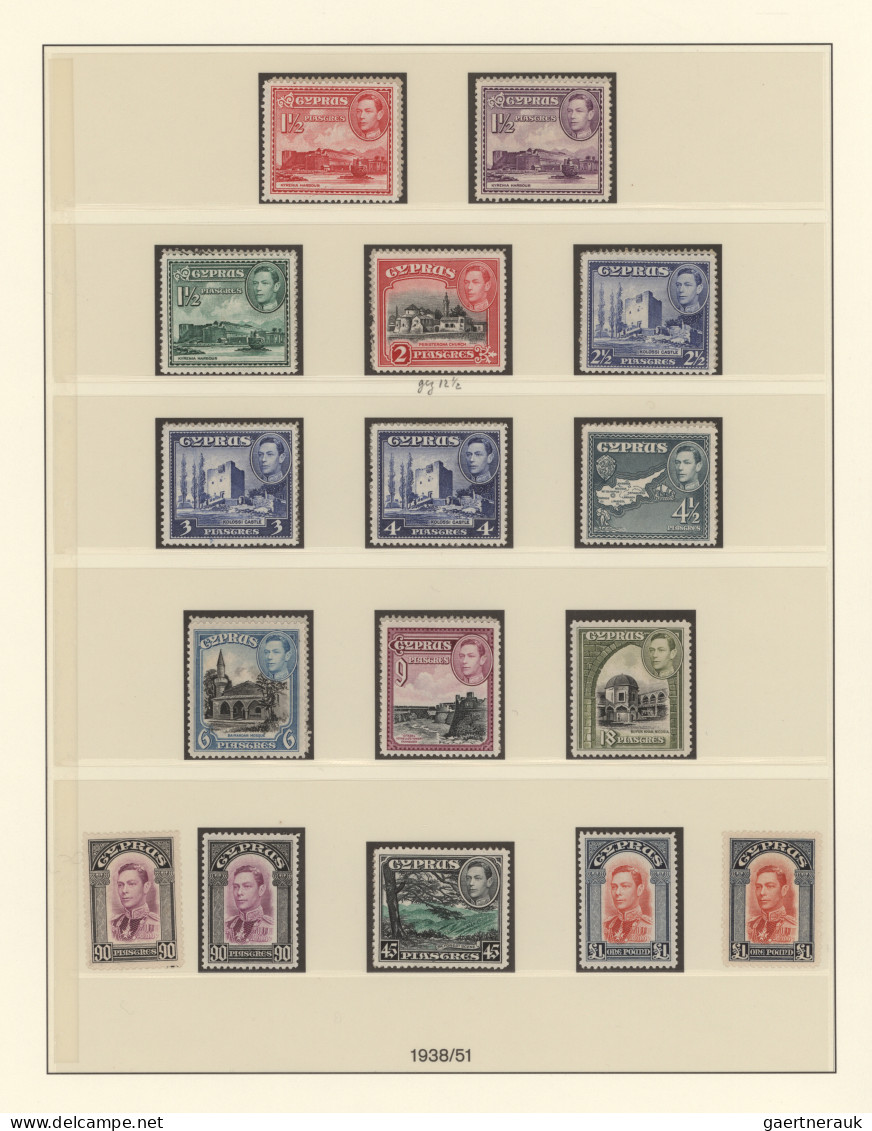 Cyprus: 1880-1971 Mint And/or Used Collection In A Lindner Bi-collect Album, Fro - Sonstige