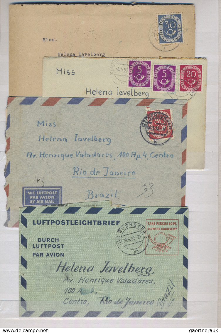 Europe: 1904/1955, more than 260 interesting covers and postal stationeries, mos