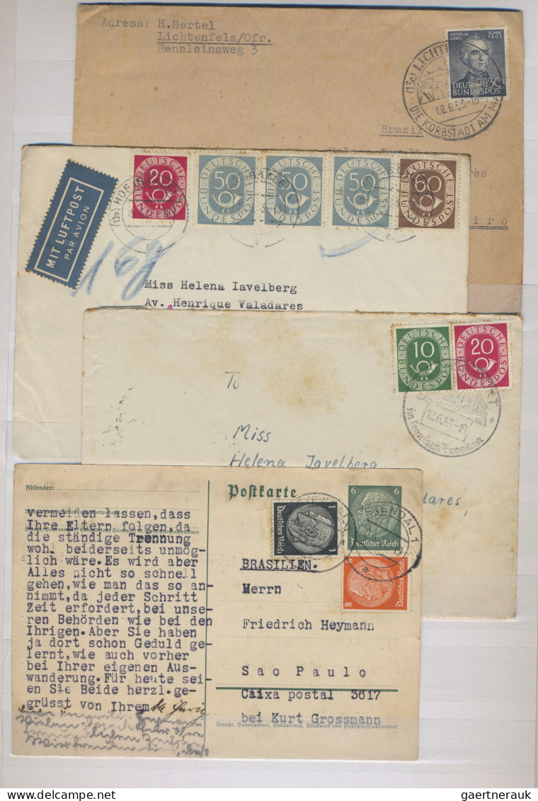 Europe: 1904/1955, more than 260 interesting covers and postal stationeries, mos