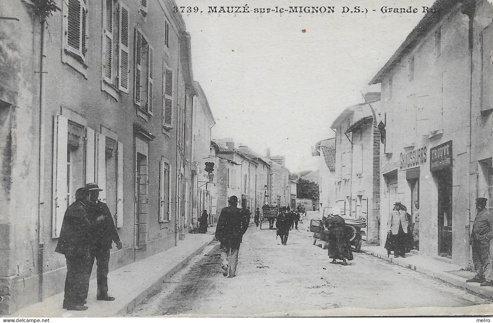 CPA - (79) - MAUZE SUR LE MIGNON  - Grande Rue (carte Animée) - Mauze Sur Le Mignon