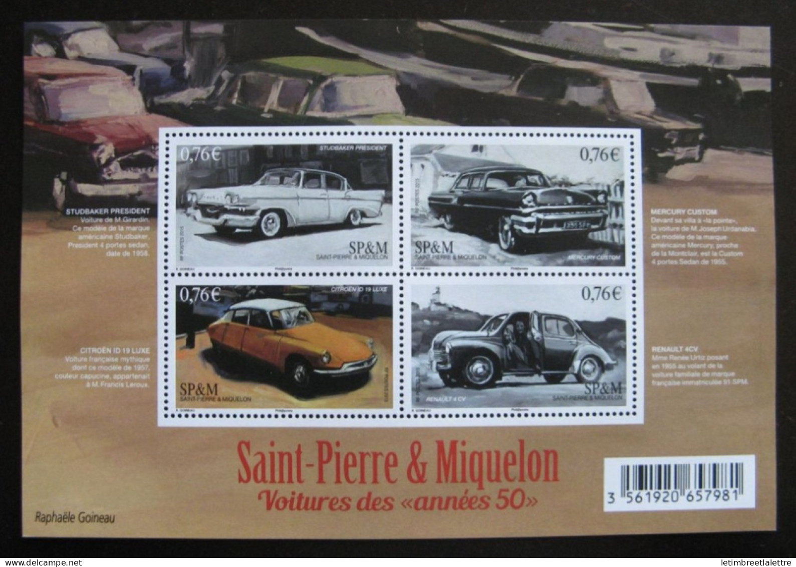 Saint Pierre Et Miquelon - YT N° F 1133 à 1136 ** - Neuf Sans Charnière - 2015 - Unused Stamps