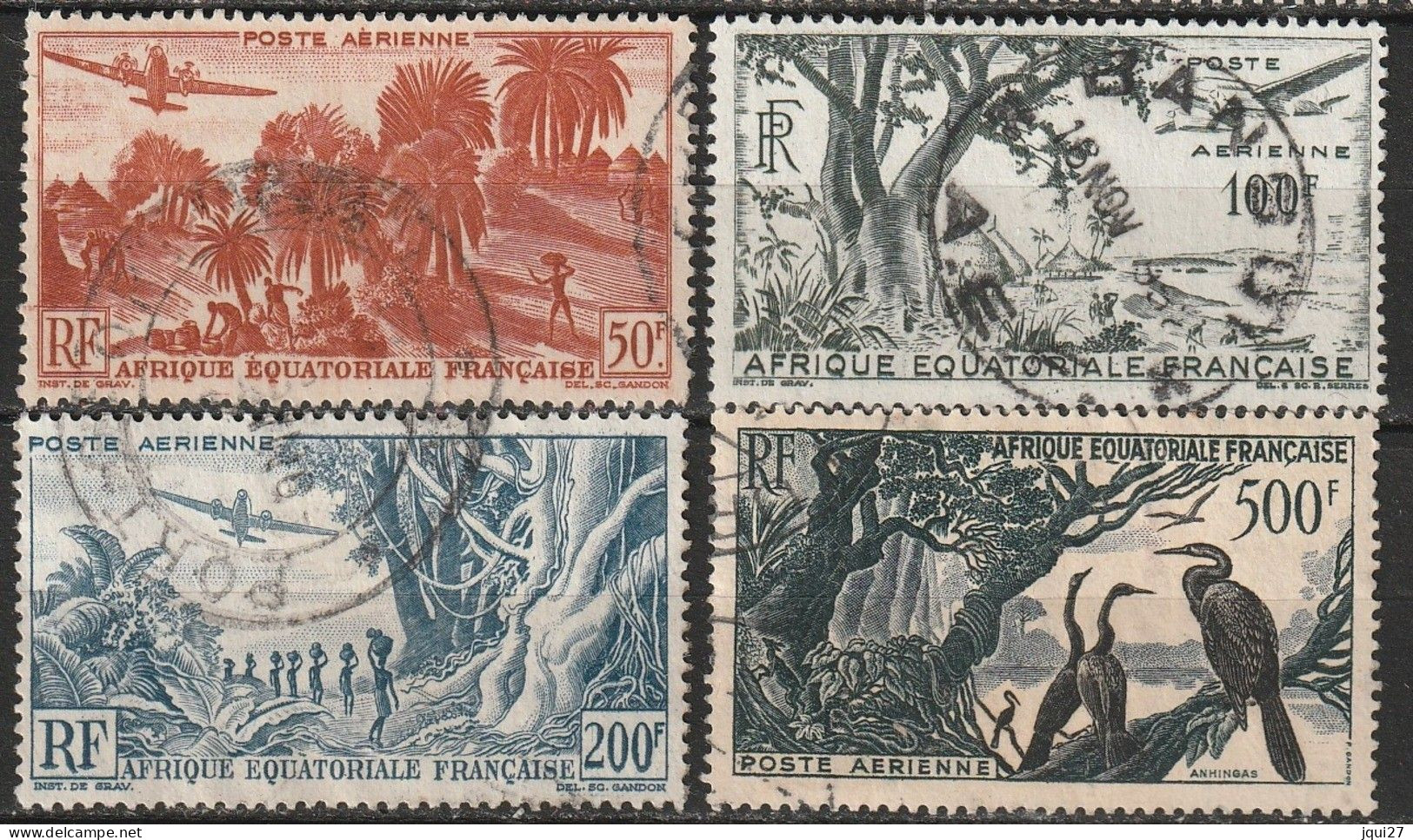 AEF Poste Aérienne N° 50 - 53 - Used Stamps