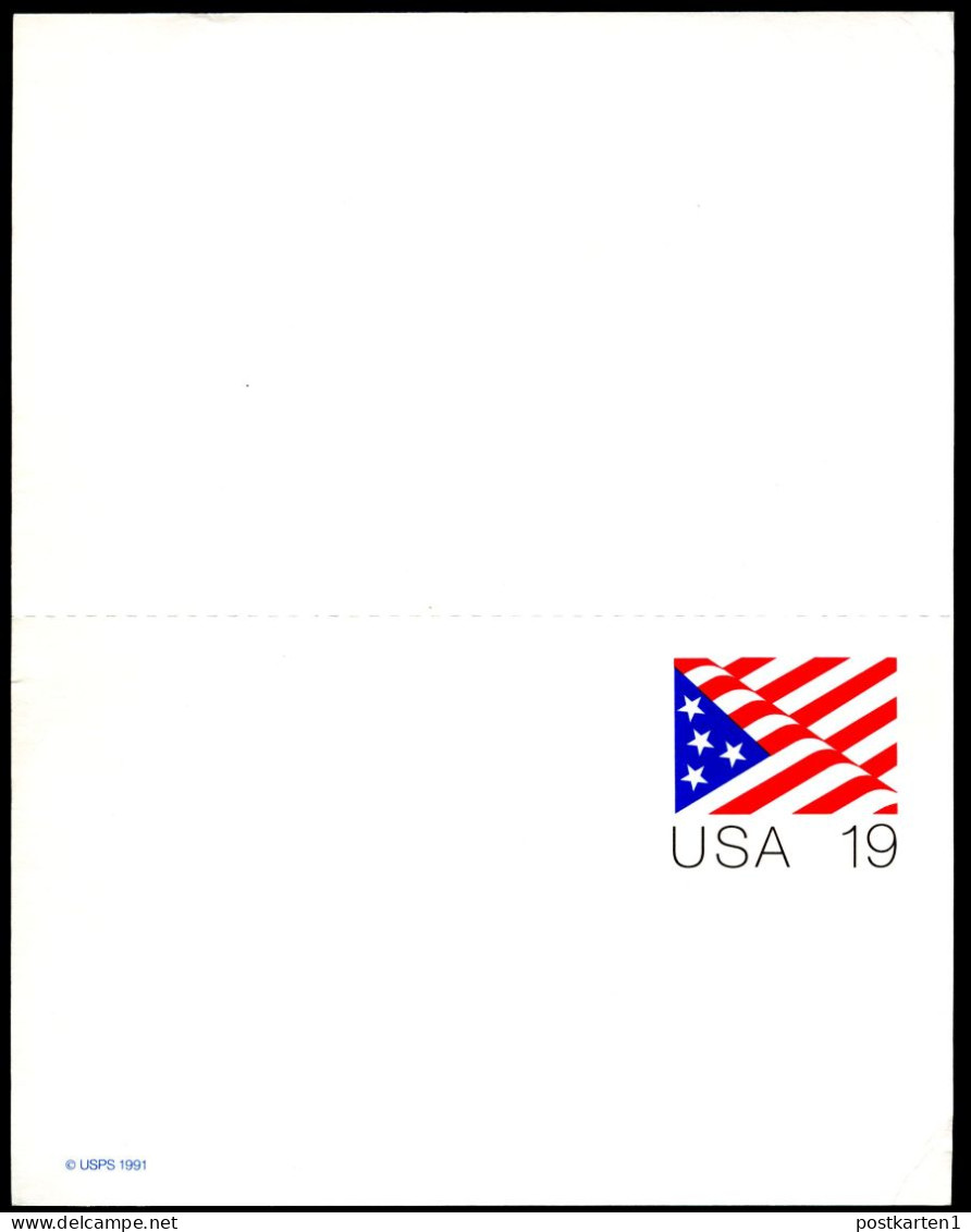 UY40 Postal Card With Reply UNFOLDED Mint 1991 - 1981-00