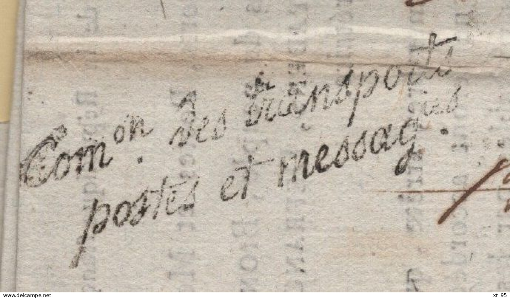 Franchise - Commission Des Transports Postes Et Messageries - Transports Militaires - An 3 - Destination Millau - 1701-1800: Vorläufer XVIII