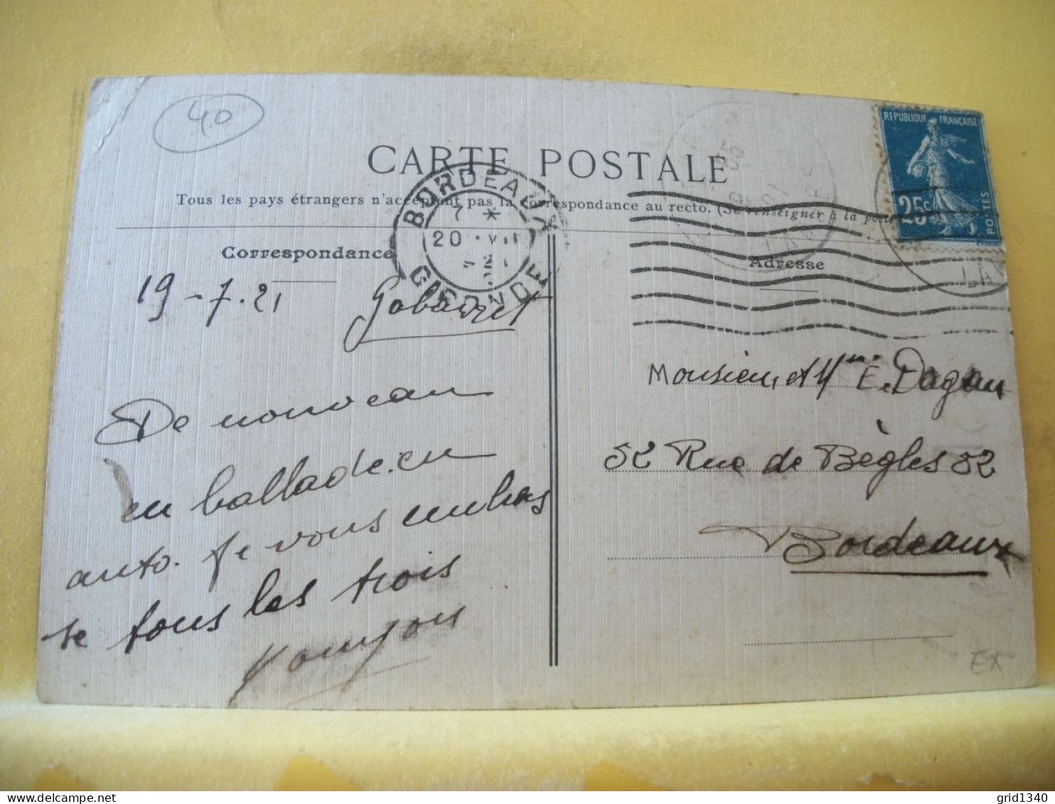 40 1128 CPA COLORISEE. 1921 - 40 GABARRET - MARCHE AUX PORCS - ANIMATION. - Gabarret