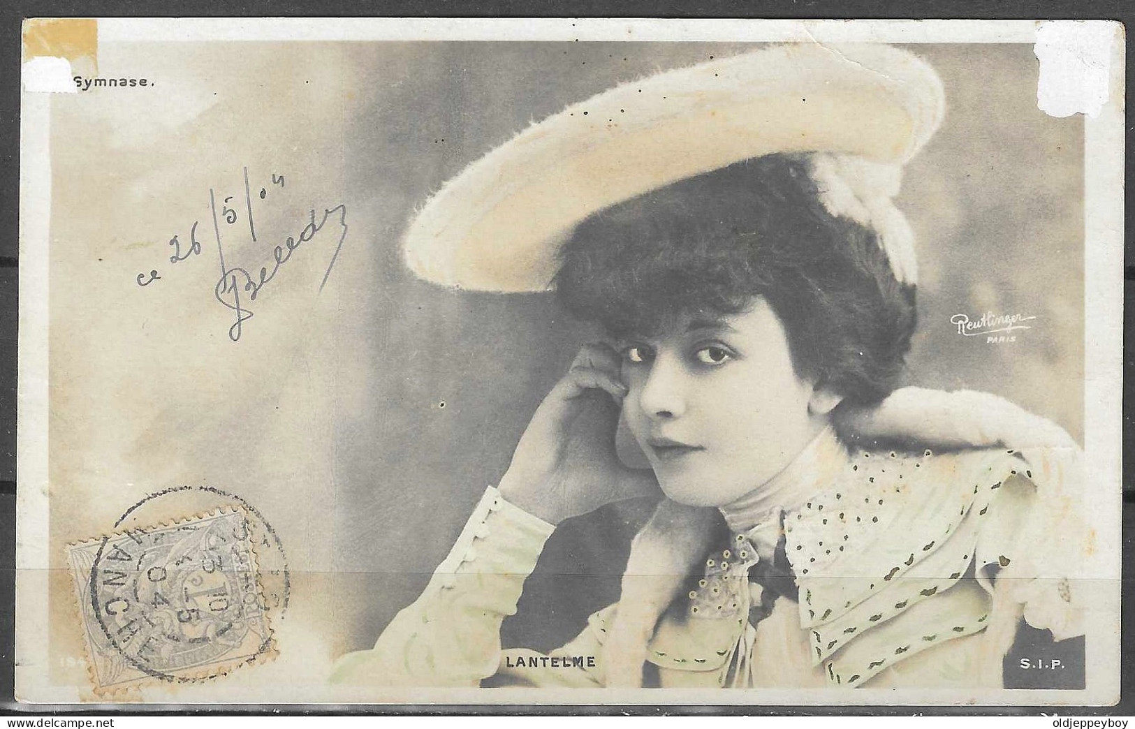 1904 FRANCE TO  PORTUGAL LANTELME  POSTCARD PARIS - Entertainers
