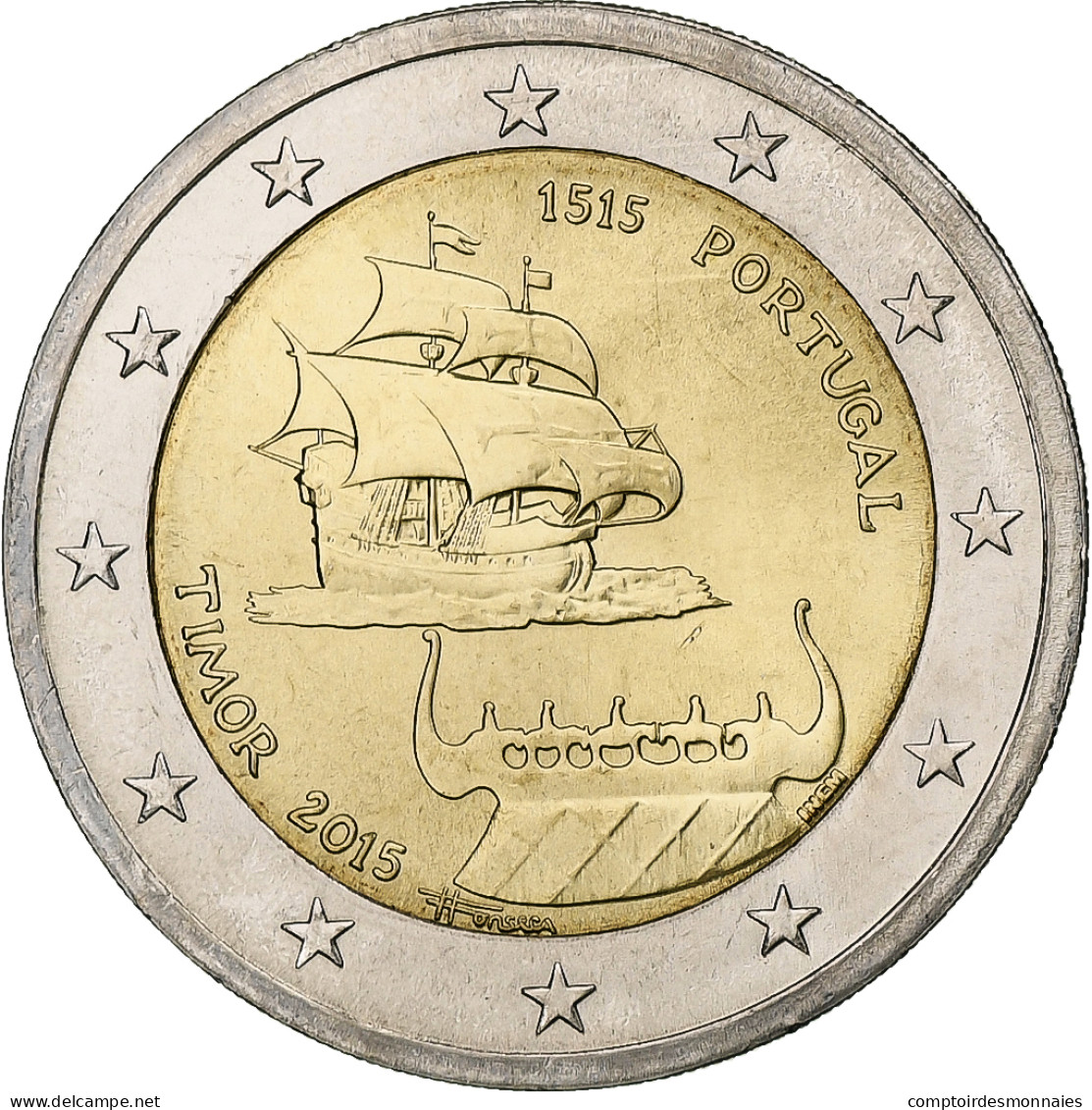 Portugal, 2 Euro, 2015, Lisbonne, Bimétallique, SPL+ - Portogallo