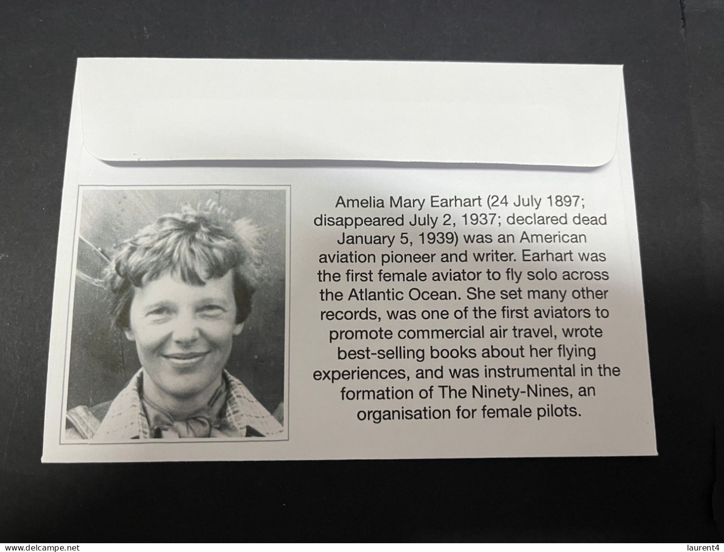 31-1-2024 (2 X 47) Emilia Earhart Famous US Aviator - Has Her Lost Plane Really Been Found  ? - Autres (Air)