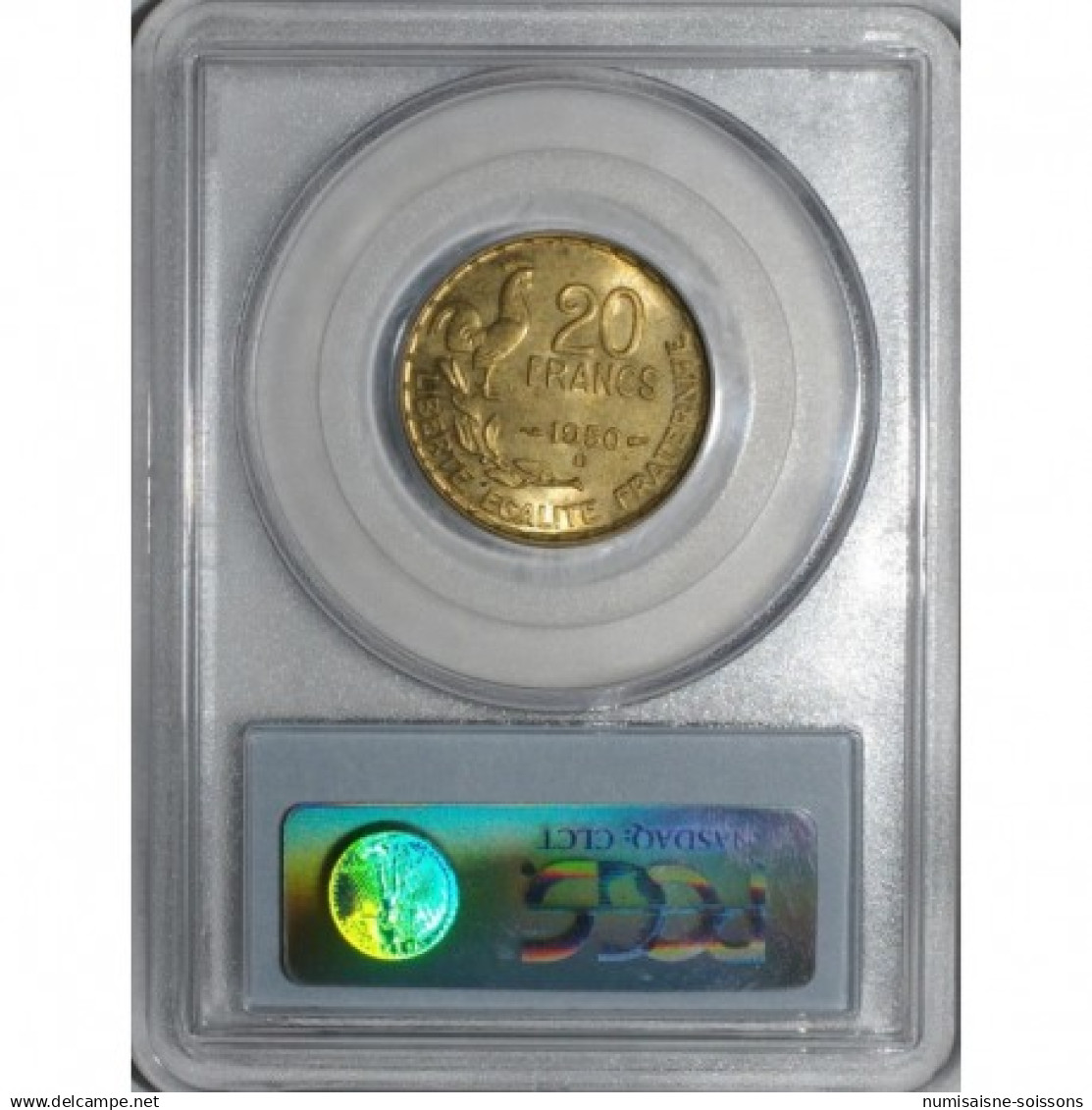 GADOURY 865 - 20 FRANCS 1950 B TYPE G. GUIRAUD - SPL GRADE PCGS MS 63 - KM 917.2 - 20 Francs