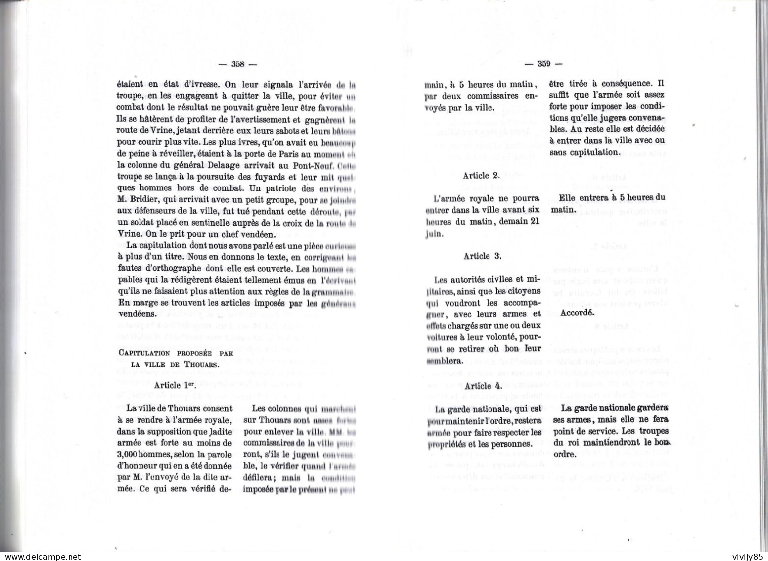 79 - T.Beau Livre " Histoire De THOUARS " Par Hugues Imbert ( 300 Exemplaires )1976 - Aquitaine