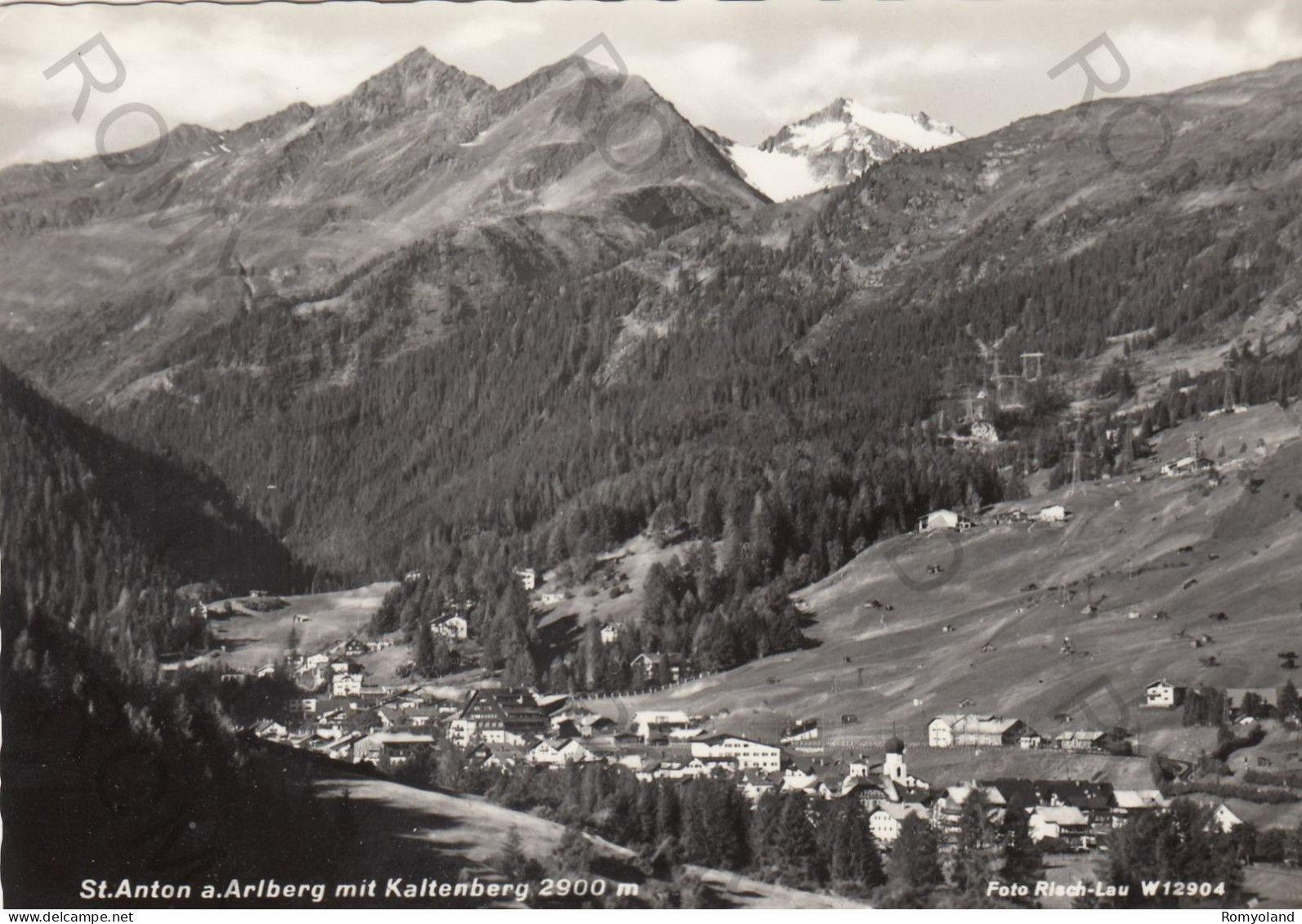 CARTOLINA  B1 ST.ANTON A. ARLBERG,TIROLO,AUSTRIA-MIT KALTENBERG M.2900-NON VIAGGIATA (1959) - St. Anton Am Arlberg