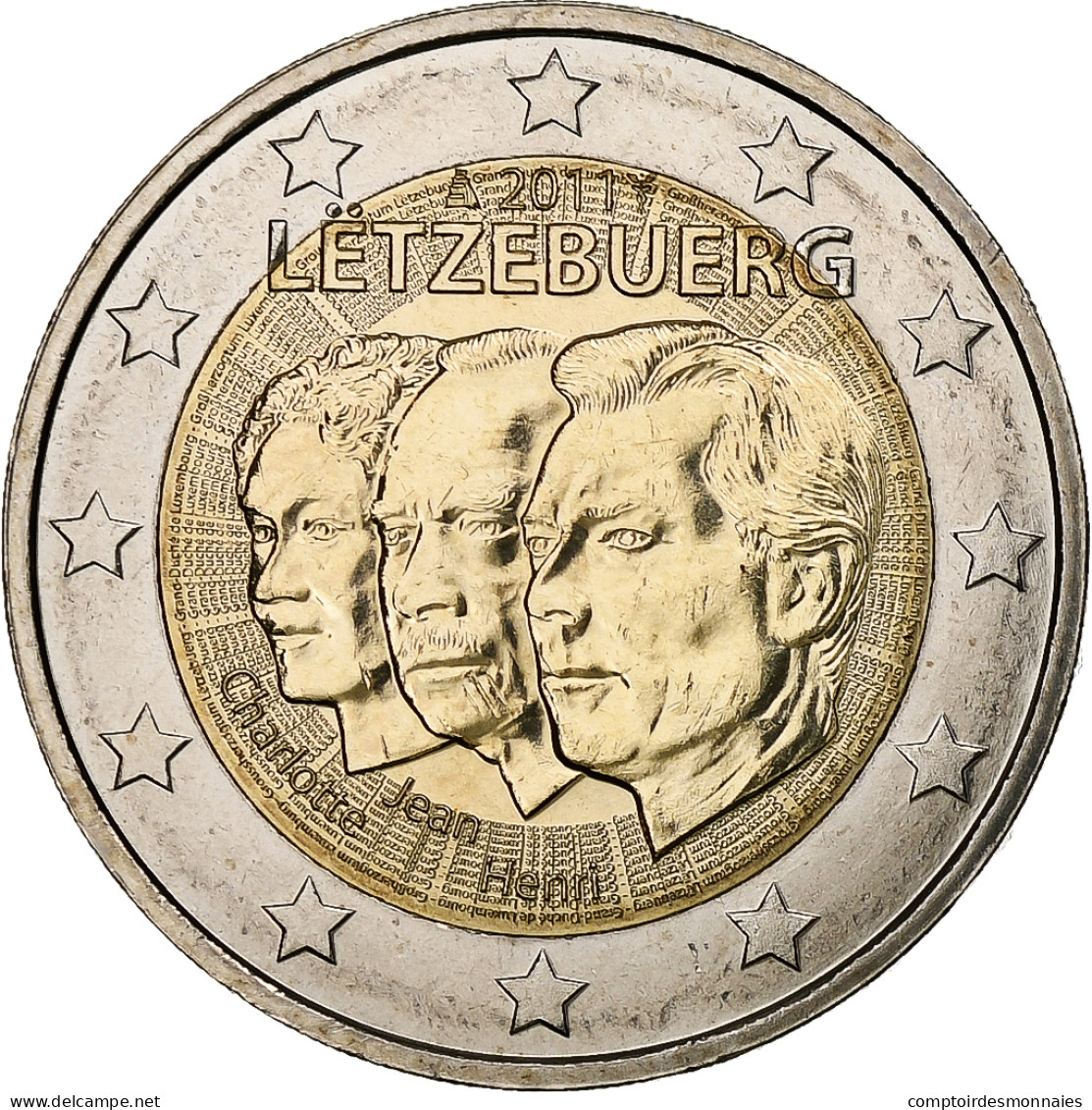 Luxembourg, Henri, 2 Euro, 2011, Utrecht, Bimétallique, SPL, KM:116 - Luxembourg