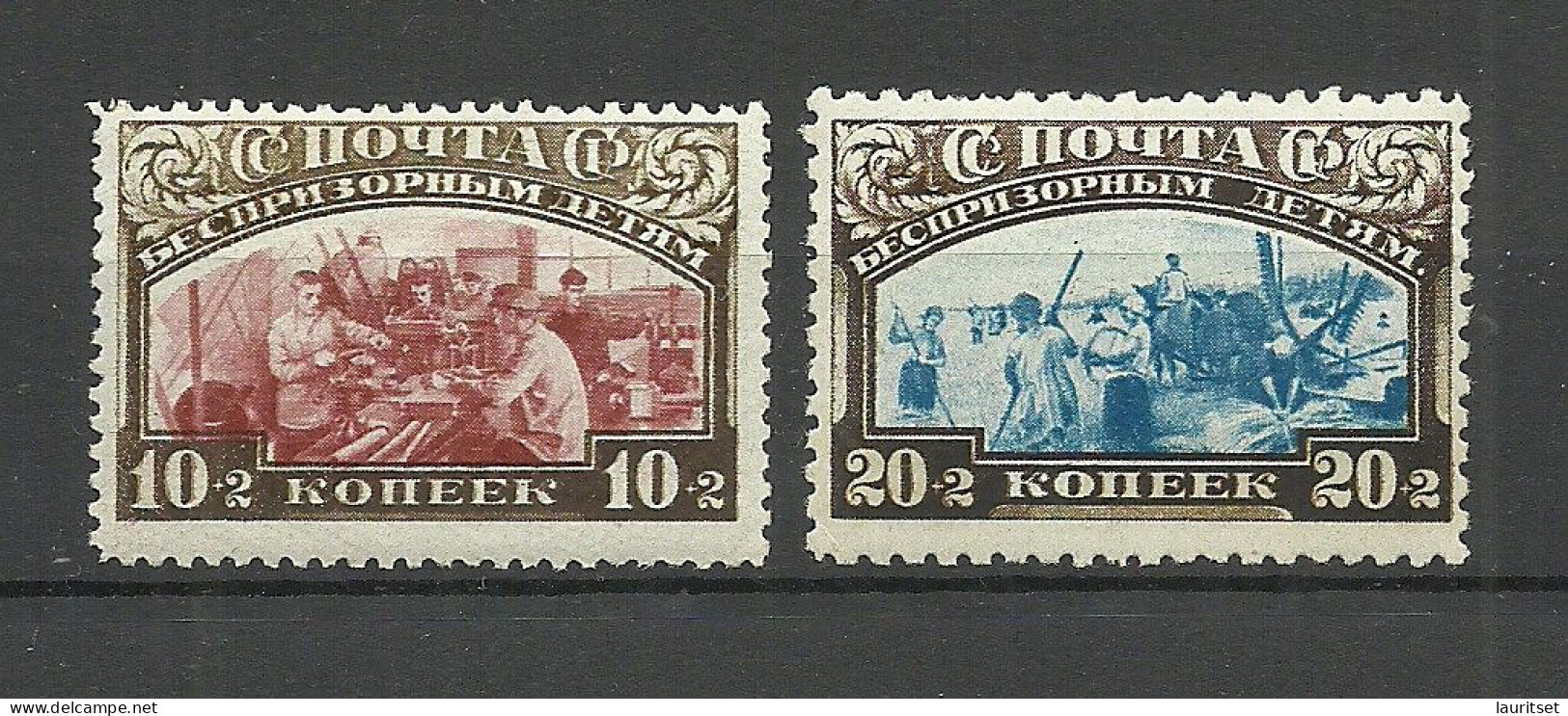 RUSSLAND RUSSIA 1929 Michel 361 - 362 * - Unused Stamps