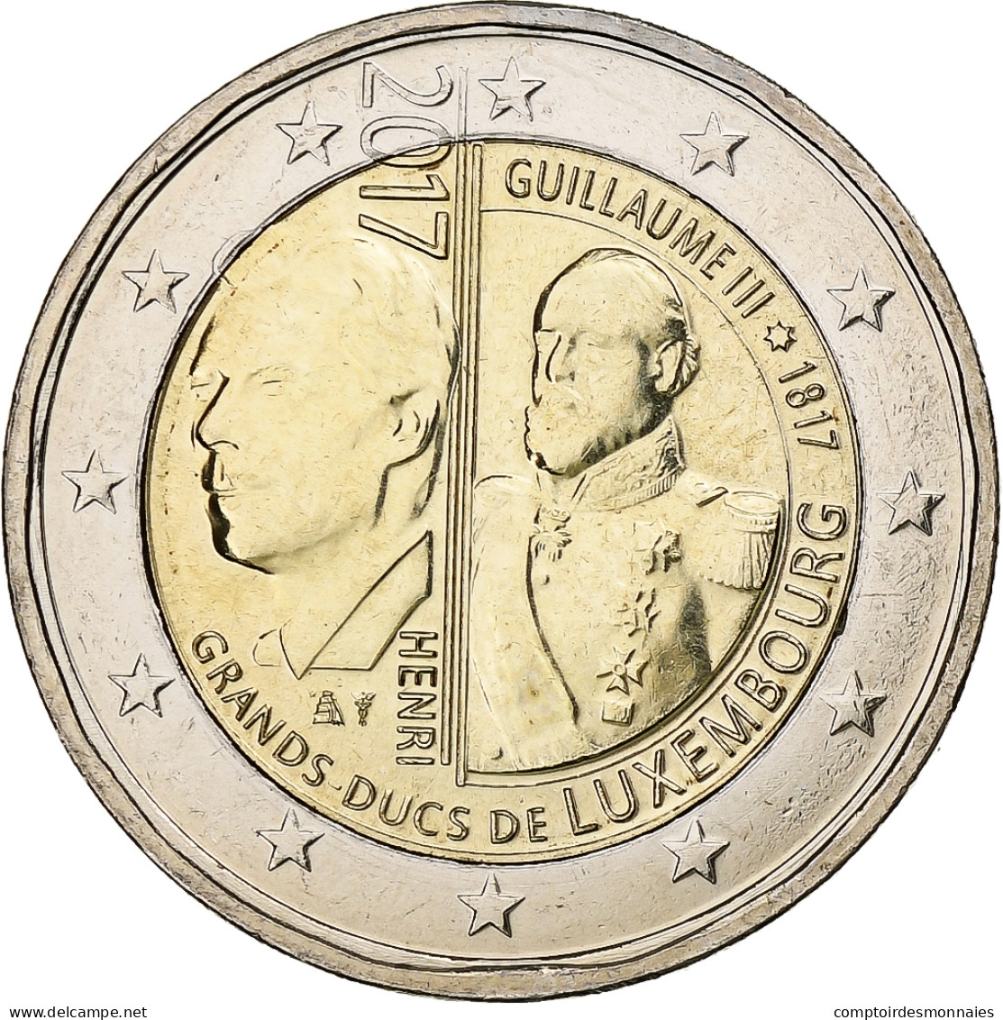 Luxembourg, 2 Euro, 2017, Utrecht, Bimétallique, SPL - Luxembourg