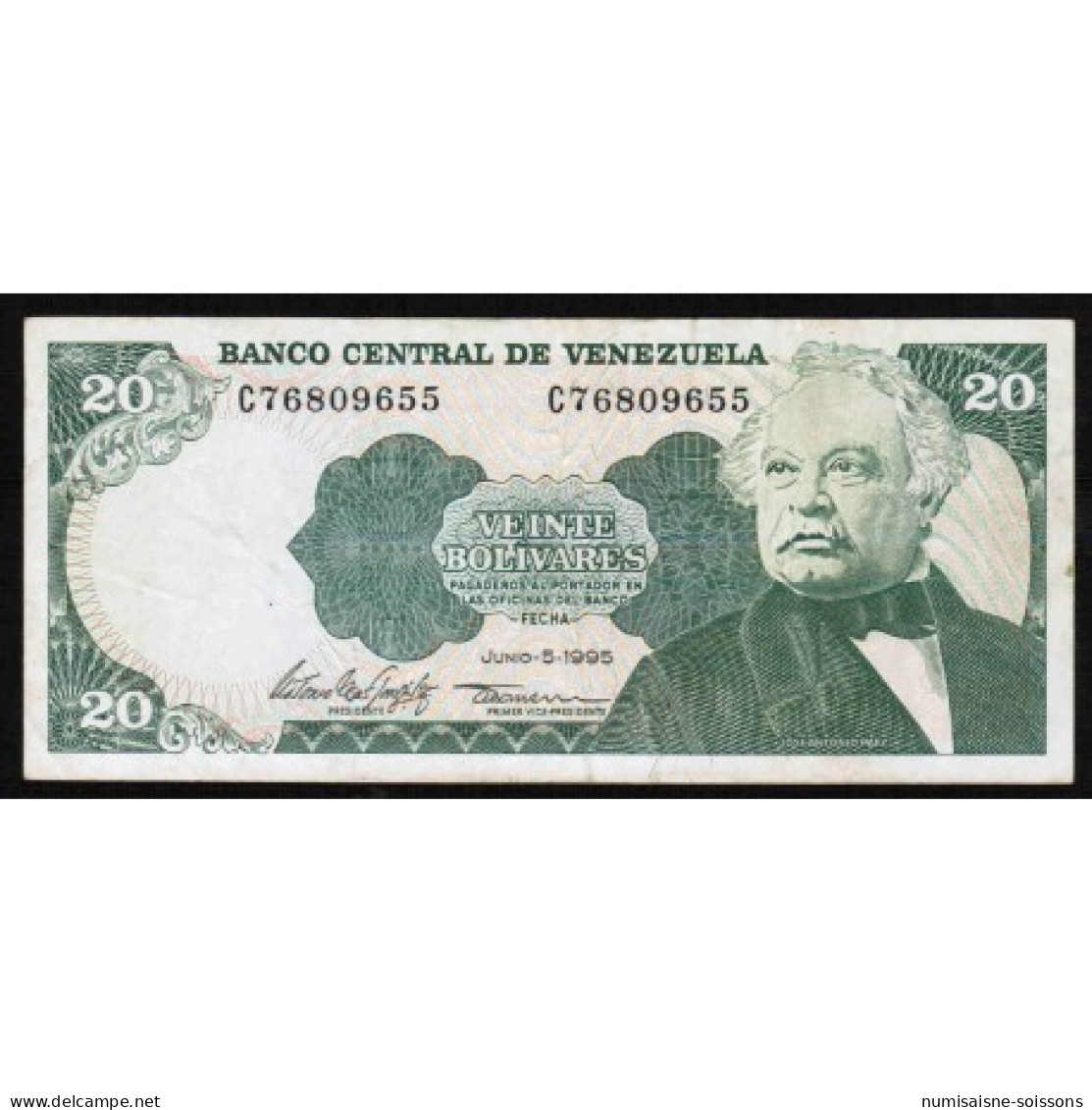 VENEZUELA - PICK 63 E - 20 BOLIVARES - 05/06/1995 - Venezuela