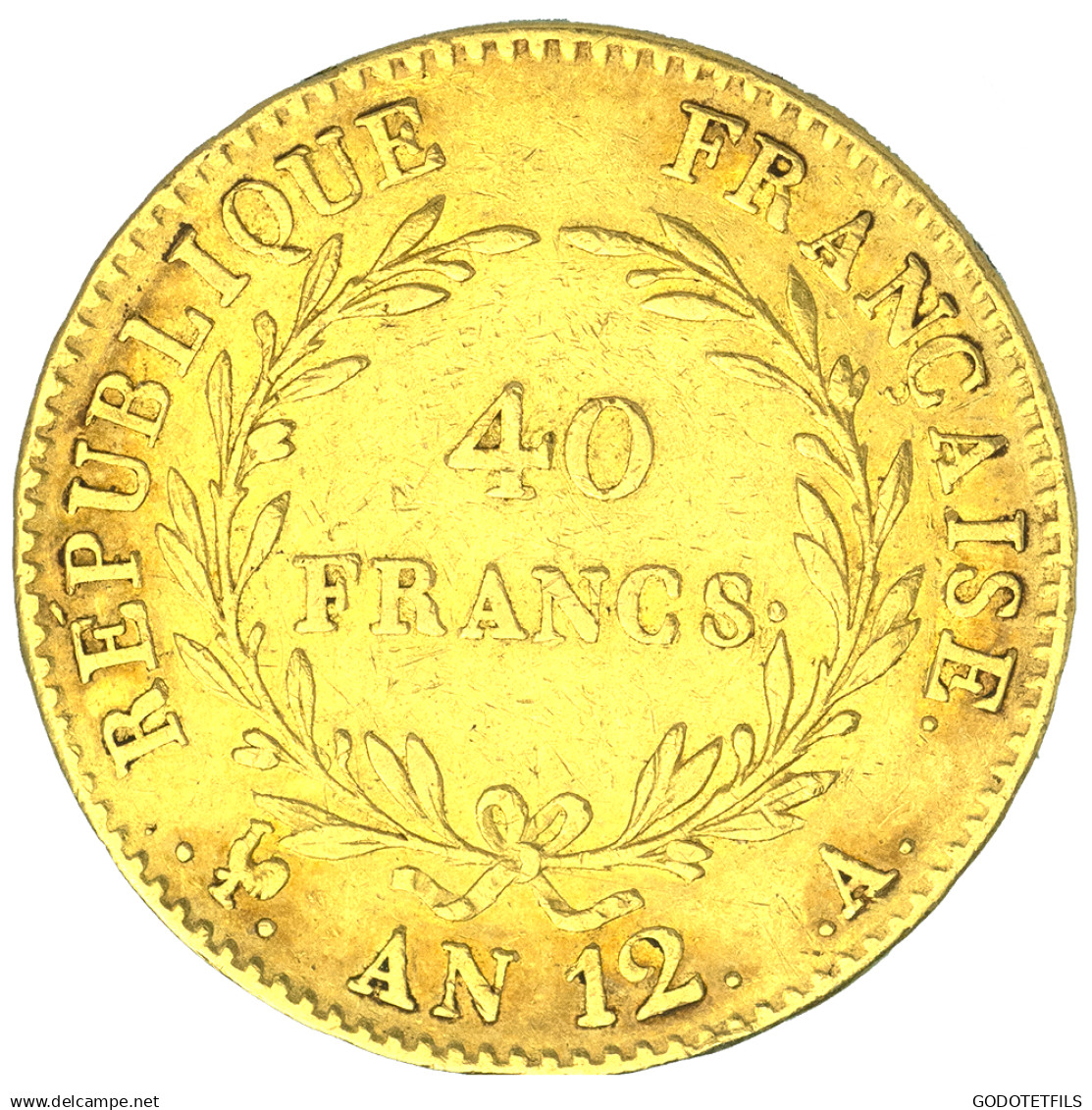 Consulat-Bonaparte Premier Consul-40 Francs An 12 (1803) Paris - 40 Francs (gold)