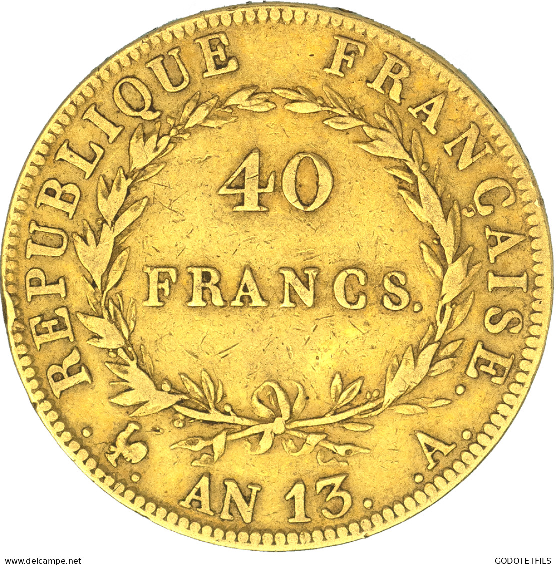 Premier Empire- 40 Francs Napoléon Ier  Tête Nue An 13 (1804) Paris - 40 Francs (goud)