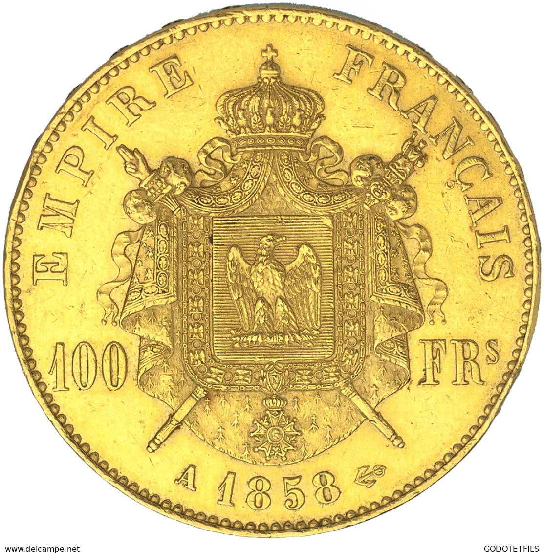 Second-Empire- 100 Francs Napoléon III Tête Nue 1858 Paris - 100 Francs (goud)