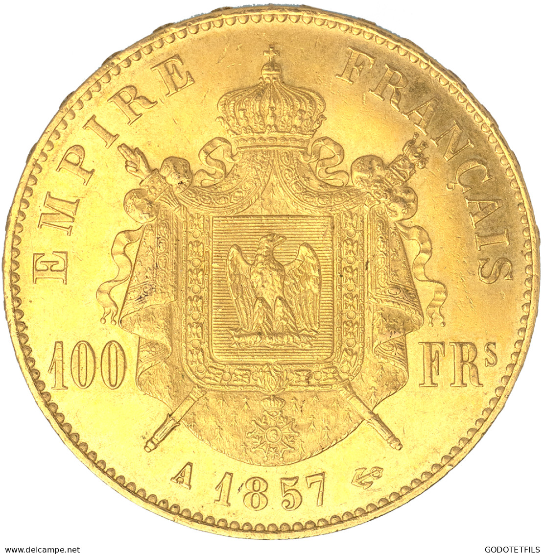 Second-Empire- 100 Francs Napoléon III Tête Nue 1857 Paris - 100 Francs (goud)