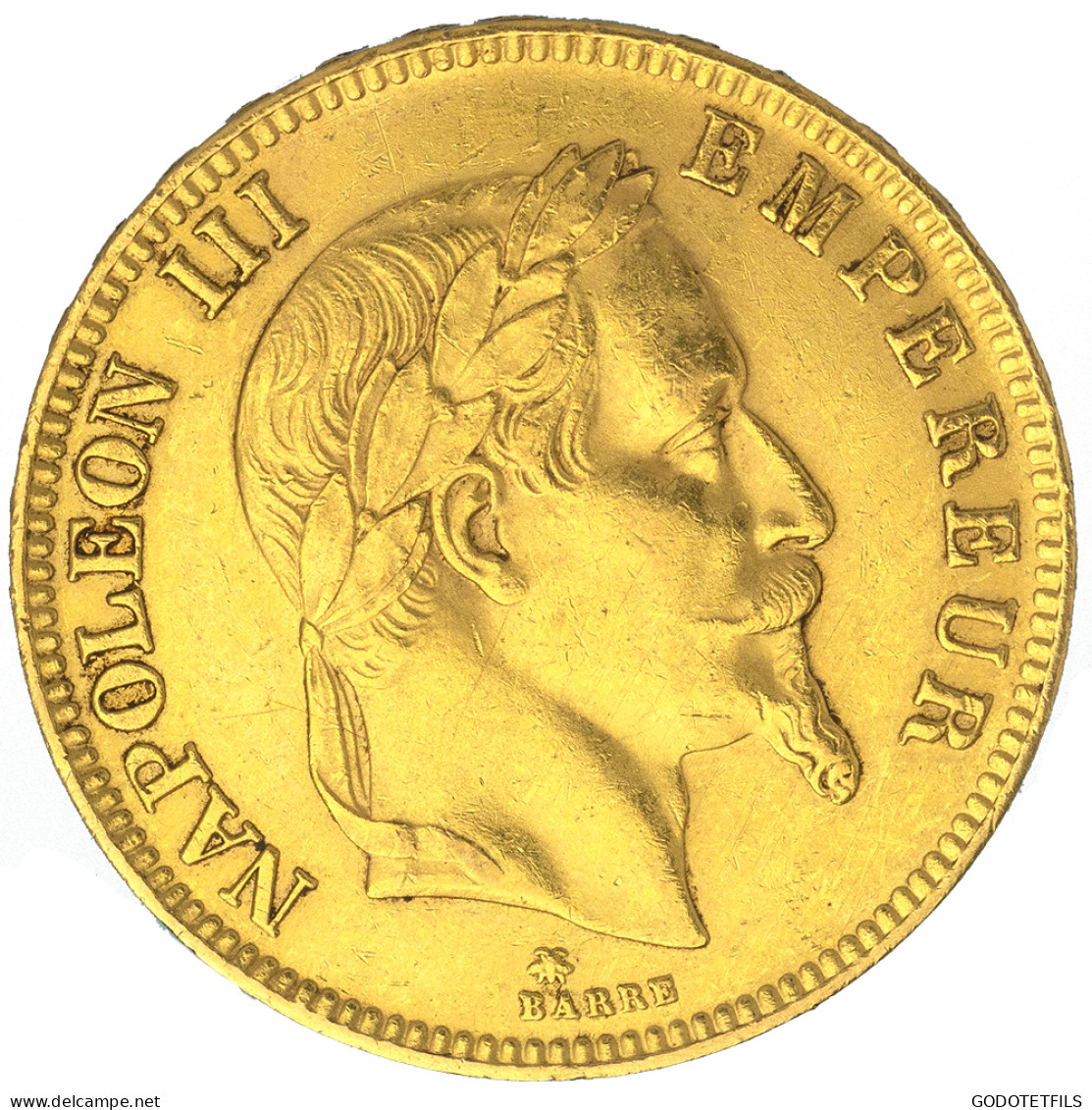 Second-Empire- 100 Francs Napoléon III Tête Laurée 1867 Paris - 100 Francs (goud)