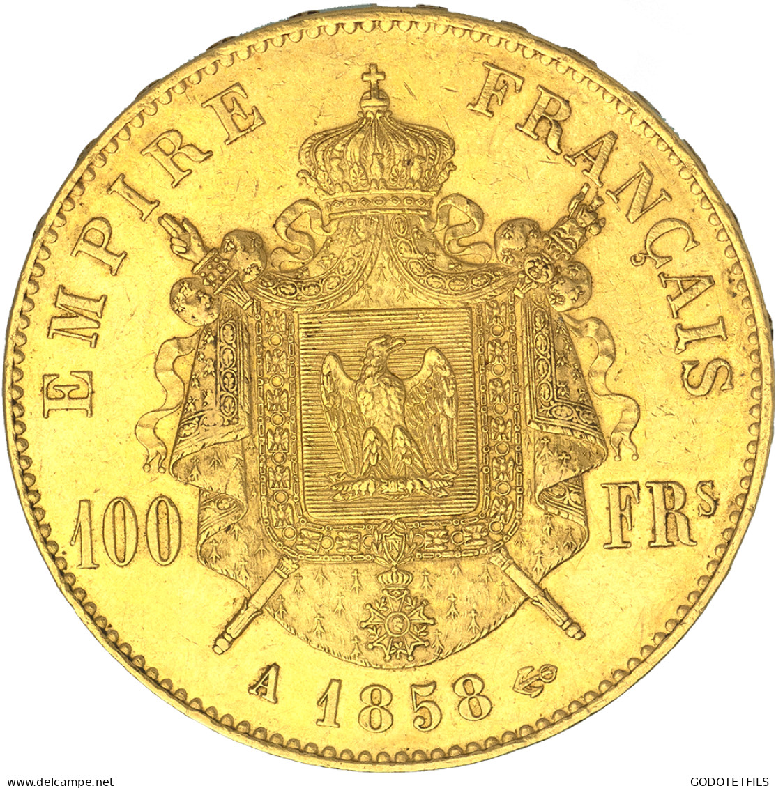 Second-Empire- 100 Francs Napoléon III Tête Nue 1858 Paris - 100 Francs (goud)