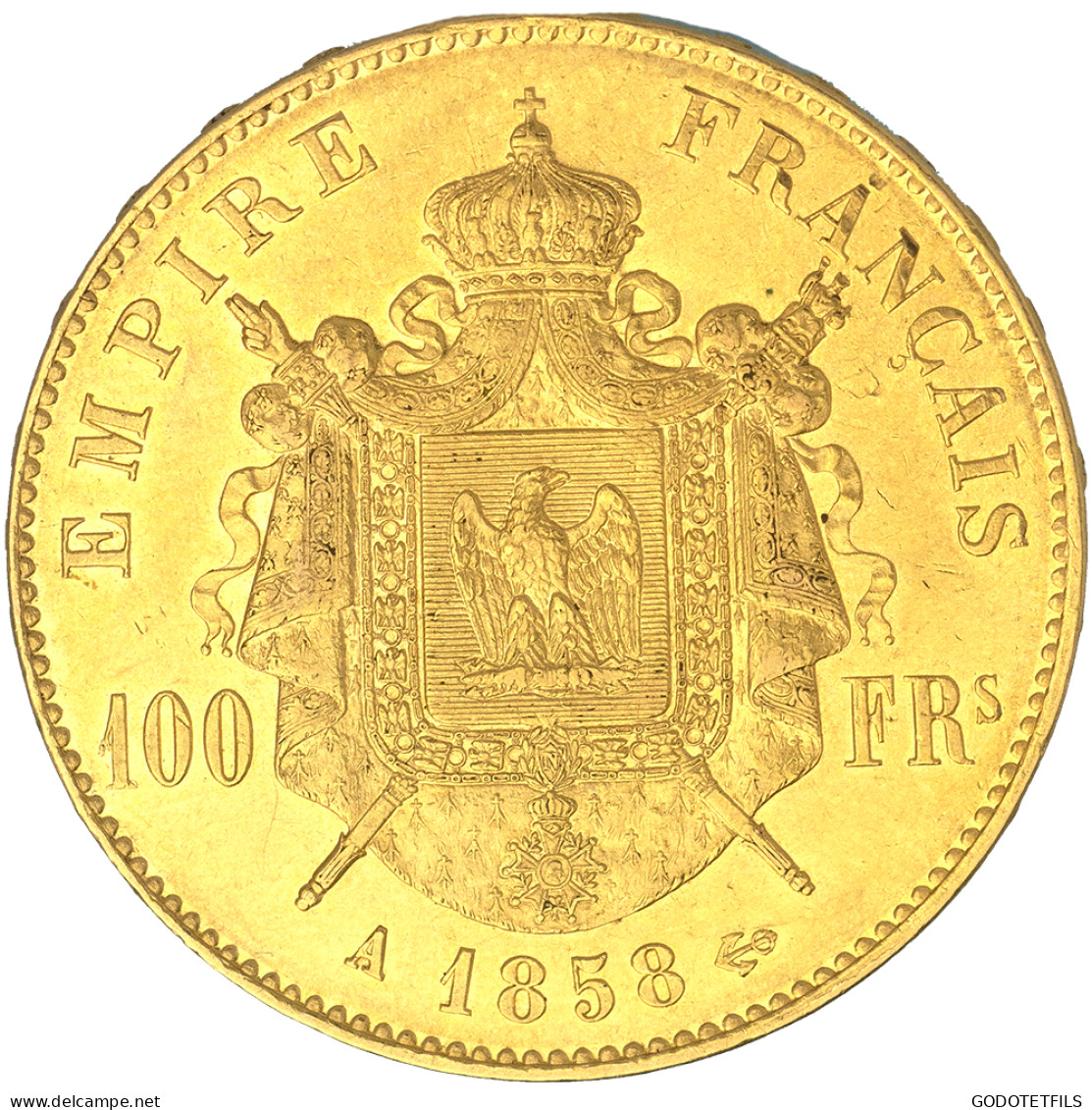 Second-Empire- 100 Francs Napoléon III Tête Nue 1858 Paris - 100 Francs (goud)