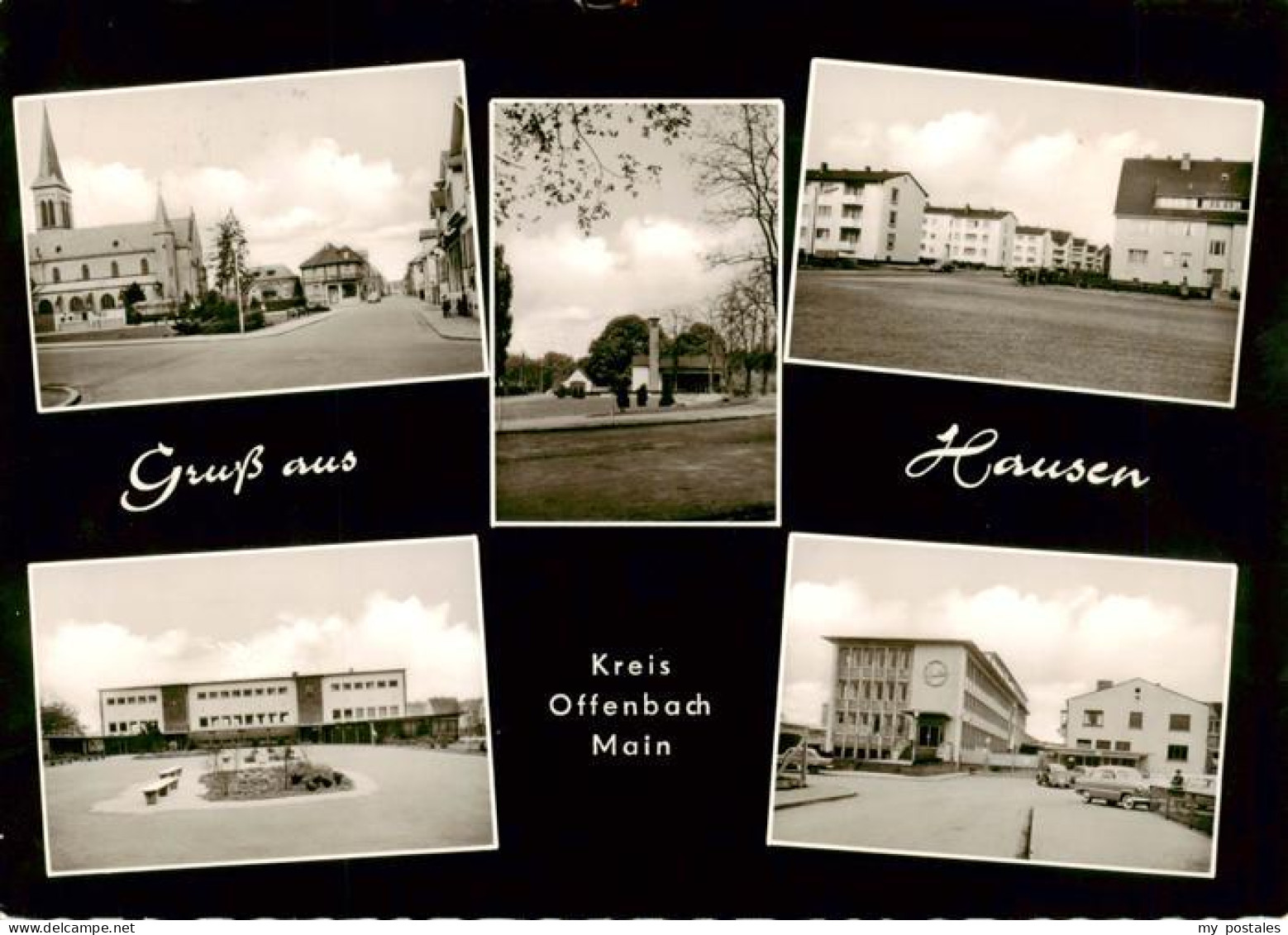 73873753 Hausen Hessen Offenbach Teilansichten Kirche Park  - Obertshausen