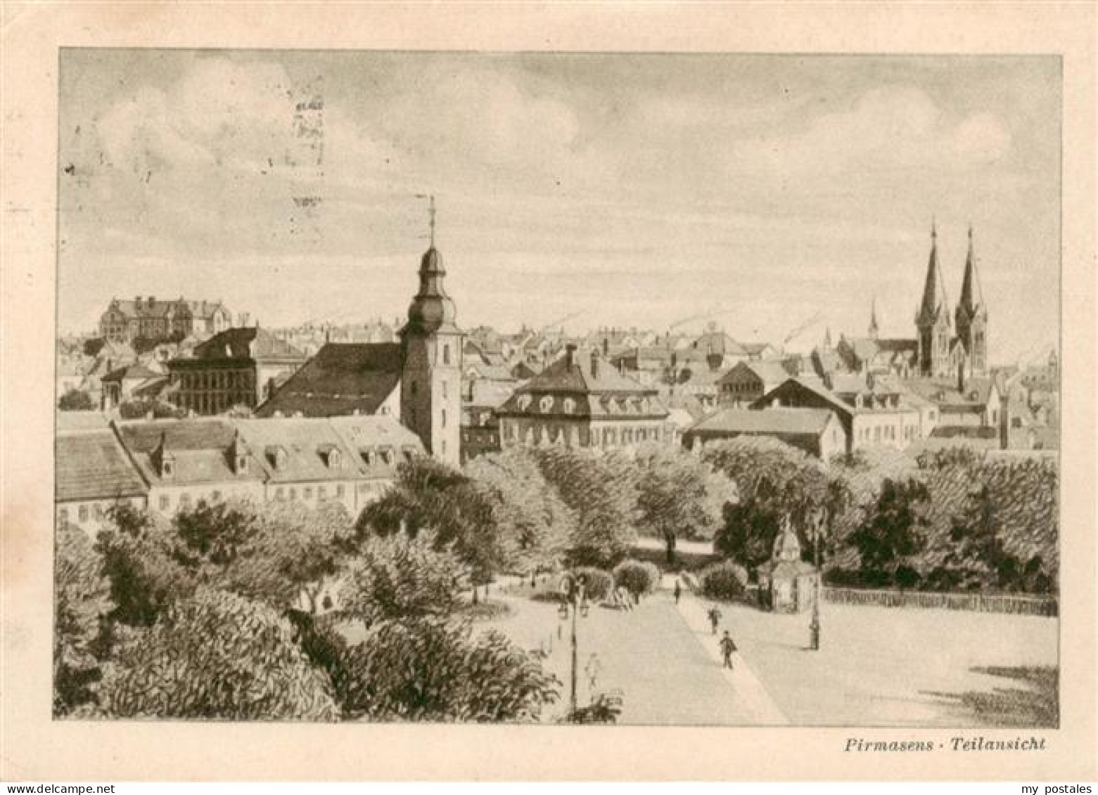 73873733 Pirmasens Teilansicht Mit Kirchen Feldpost Pirmasens - Pirmasens