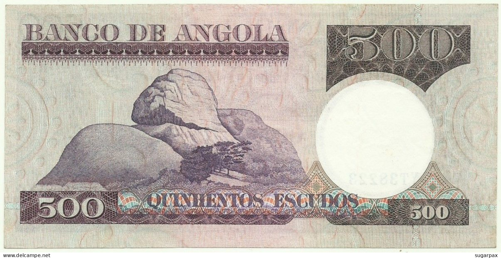 Angola - 500 Escudos - 10.6.1973 - Pick: 107 - Serie YT - Luiz De Camões - PORTUGAL - Angola