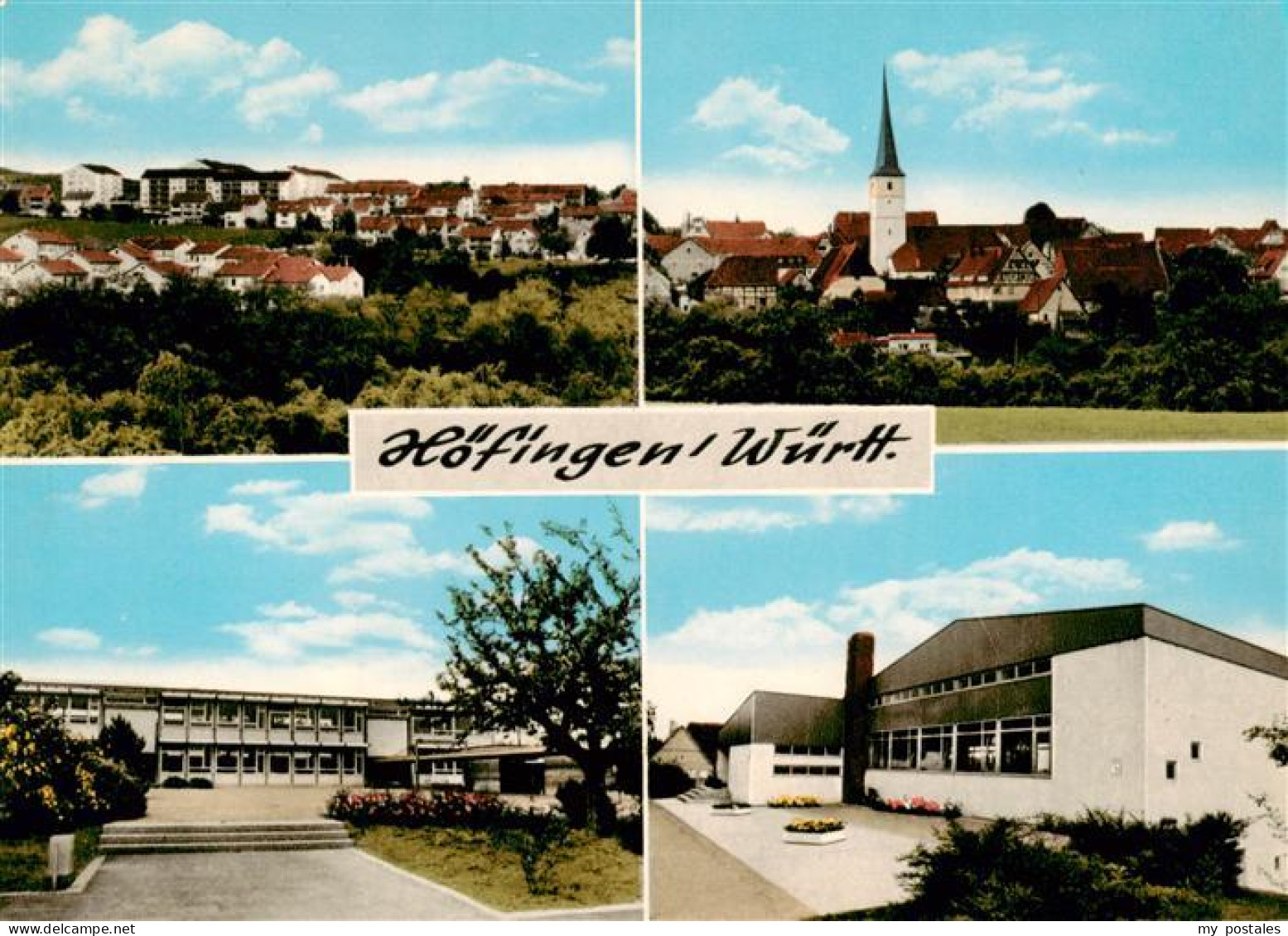 73873676 Hoefingen Leonberg BW Teilansichten Blick Zur Kirche Schule  - Leonberg