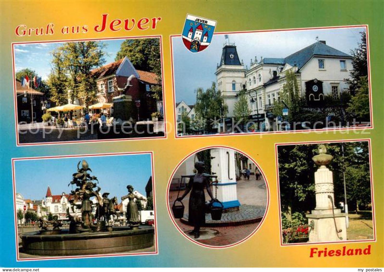 73839757 Jever Marktplatz Brunnen Teilansichten Jever - Jever