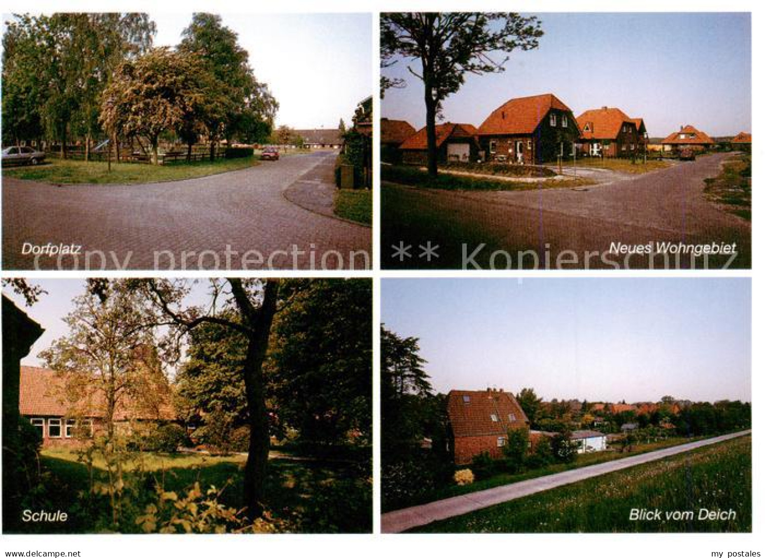 73839754 Papenburg Ems Dorfplatz Neues Wohngebiet Schule Blick Vom Deich Papenbu - Papenburg