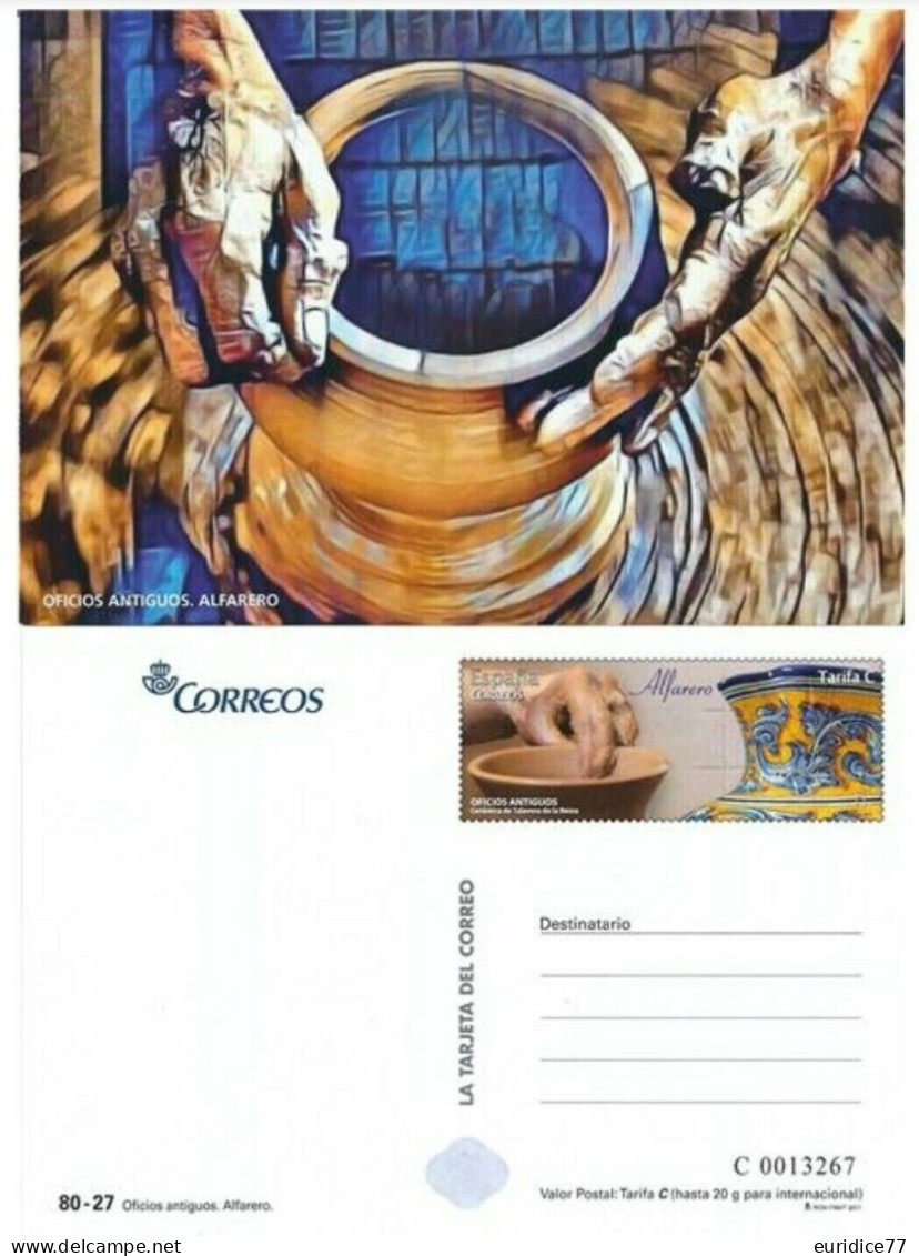 Spain 2017 - Entero Postal Oficios Antiguos - Alfarero Mnh** - 1931-....