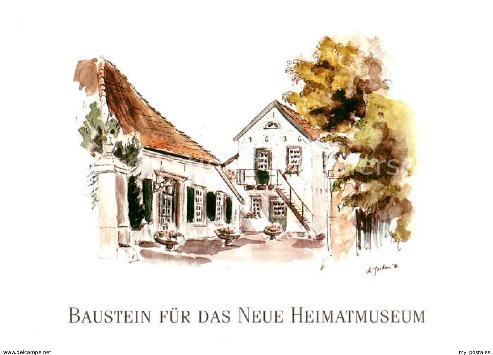 73733023 Papenburg Ems Baustein Fuer Das Neue Heimatmuseum Drostel Kuenstlerkart - Papenburg