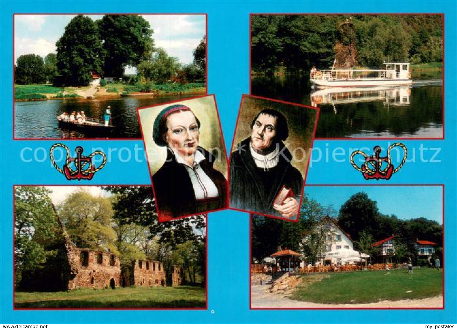 73732982 Hoefgen Grimma Faehre Muldenschiff Katharin Von Bora Luther Portrait Kl - Grimma