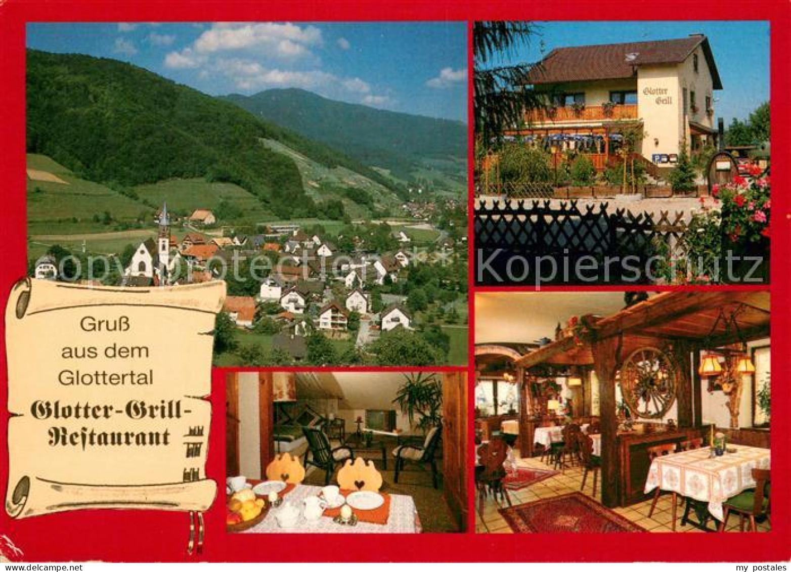 73713790 Glottertal Glotter Grill Restaurant Ortsansicht Mit Kirche Glottertal - Glottertal