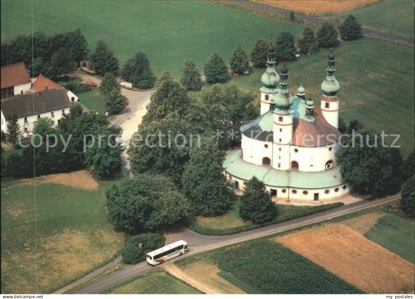 71831830 Waldsassen Fliegeraufnahme Dreifaltingkeitskirche Dientzenhofer Kappl W - Waldsassen