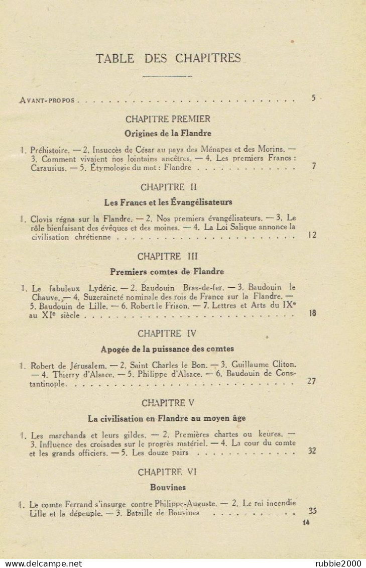 PETITE HISTOIRE DE LA FLANDRE FRANCAISE VERS 1940 PAR ANDRE MABILLE DE PONCHEVILLE - Picardie - Nord-Pas-de-Calais