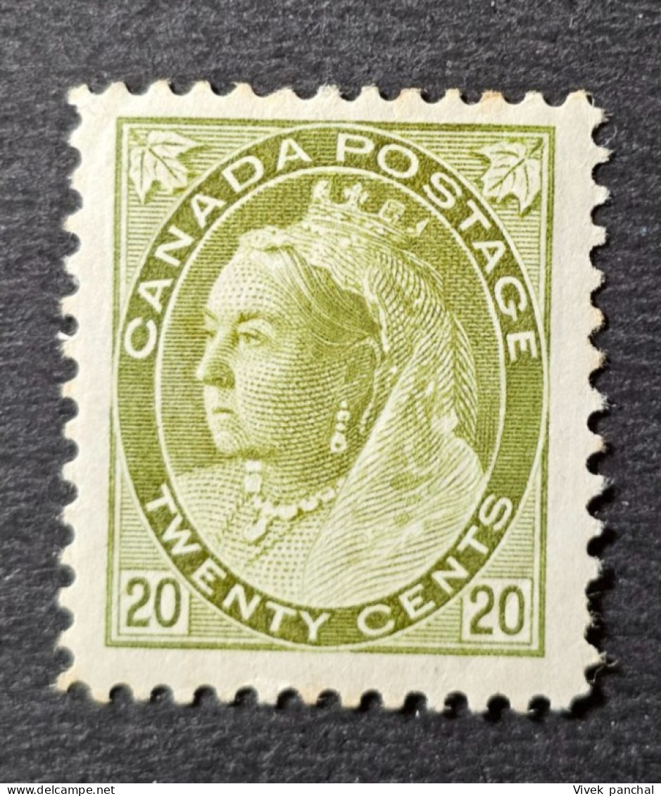 Canada Queen Victoria  20c Olive Green Scott #84 - Ongebruikt