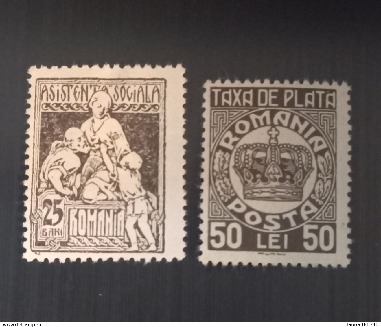 Roumanie 1921 Charity Stamps & 1946 -1647 Crown - Different Watermark - Used Stamps