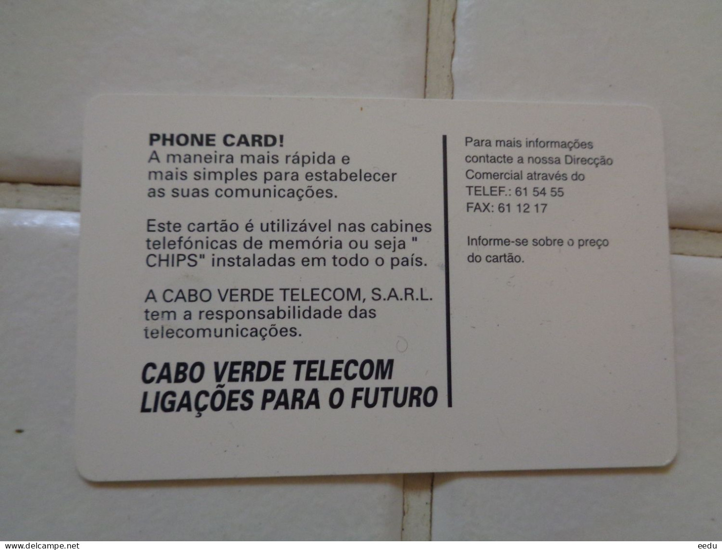 Cape Verde Phonecard - Cap Vert