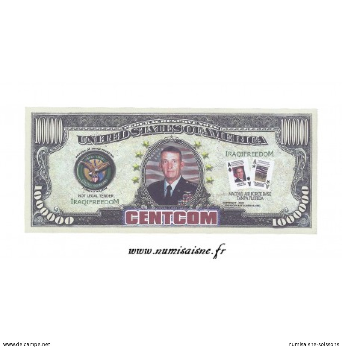 ÉTATS UNIS - 1.000.000 DOLLARS 2003 - CENTCOM - BILLET FANTAISIE - Zonder Classificatie