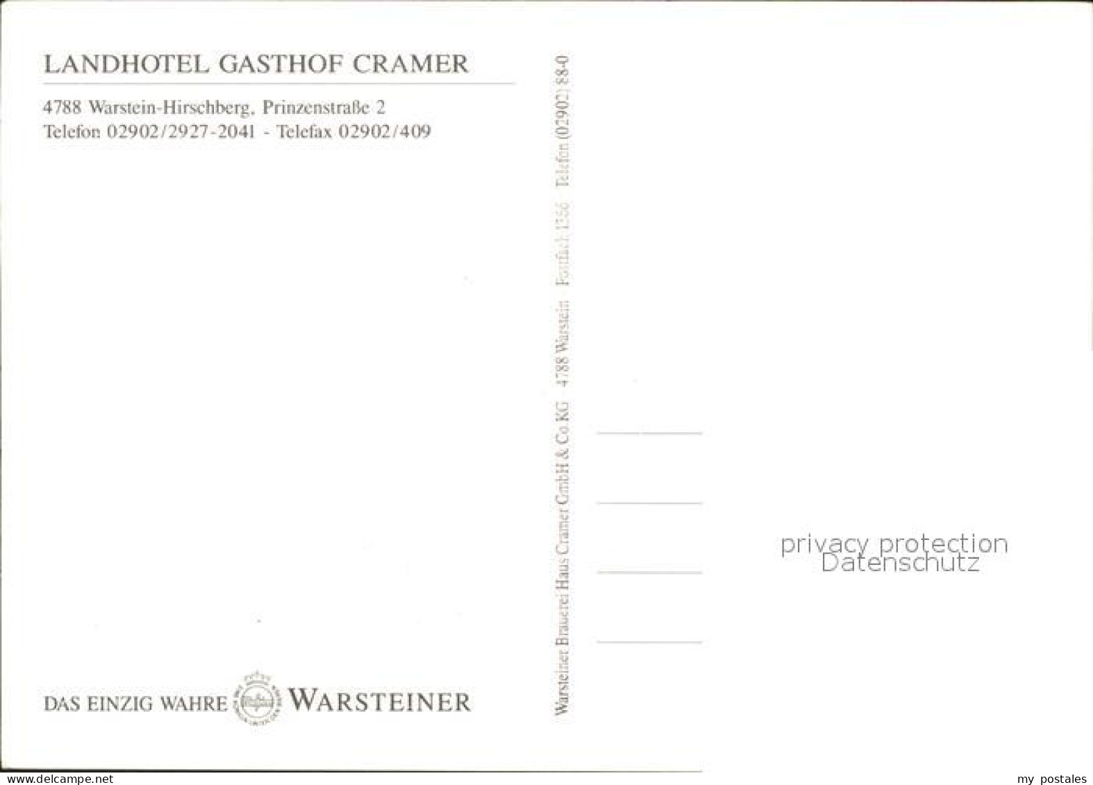 71811399 Warstein Landhotel Gasthof Cramer Warstein - Warstein